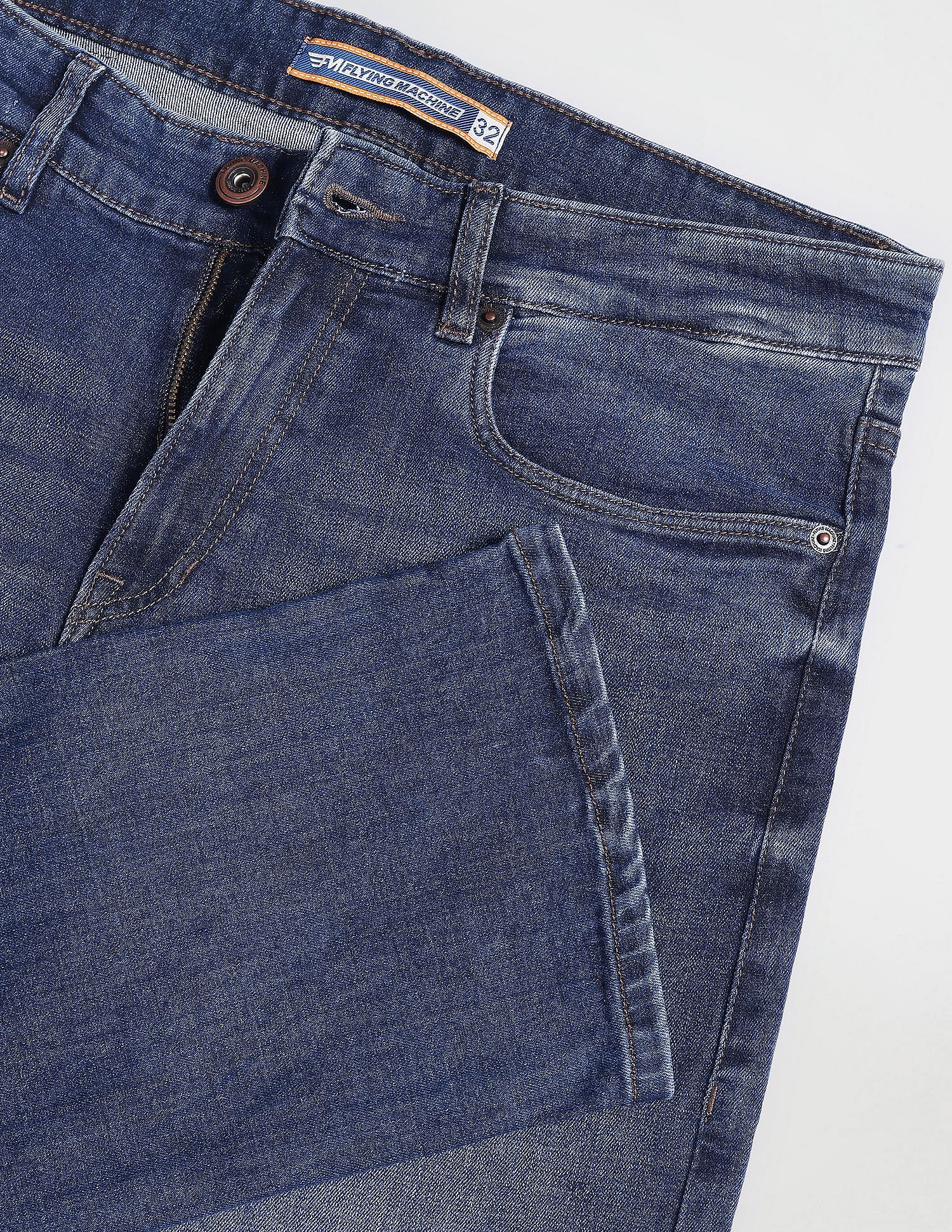 Flying Machine Stone Wash F-Jango Straight Fit Jeans