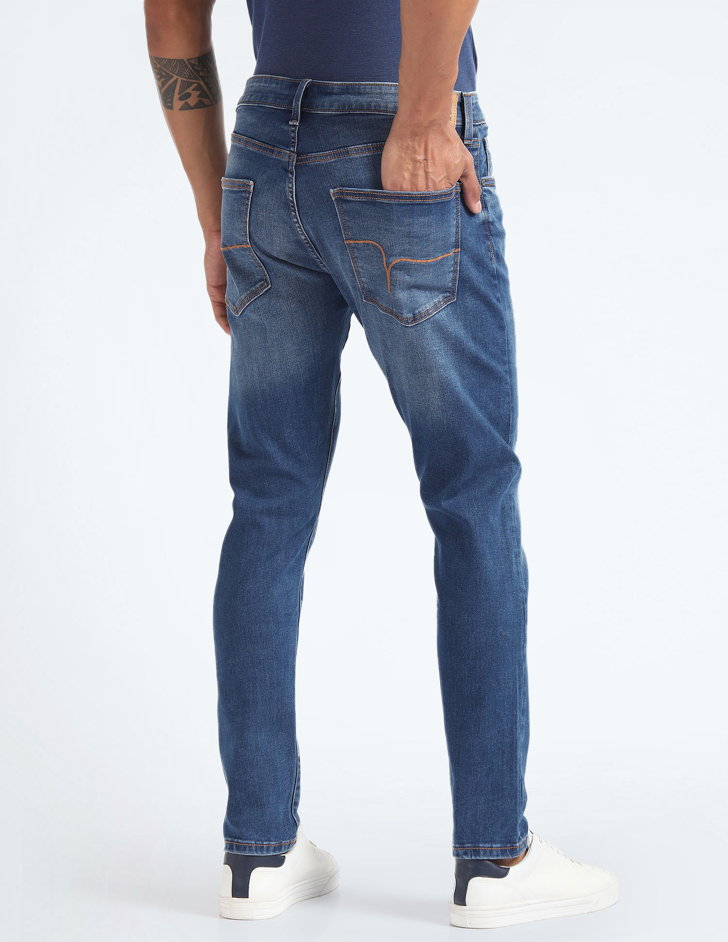 Flying Machine Stone Wash Slim Tapered Jeans