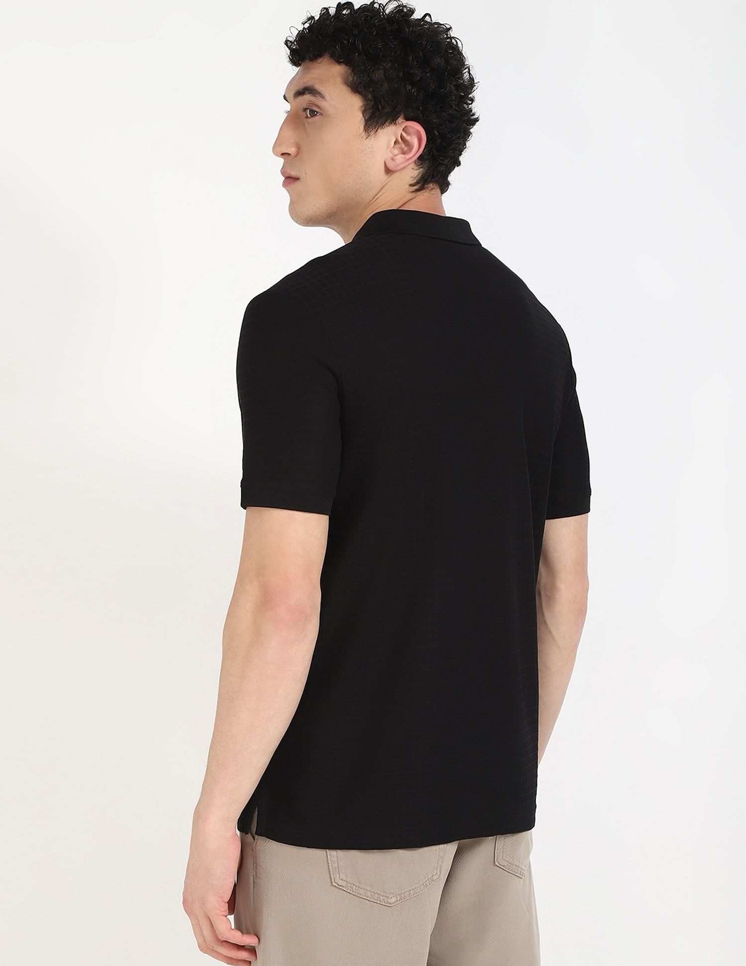 Calvin Klein Jeans Checks Regular-Fit Cotton Polo T-Shirt
