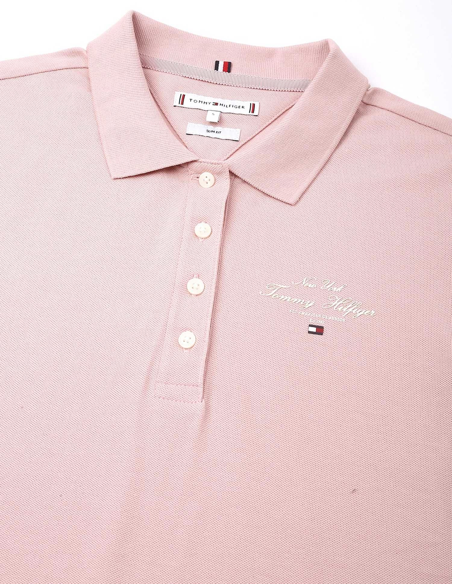 Tommy Hilfiger Solid Slim-Fit Cotton Polo T-Shirt