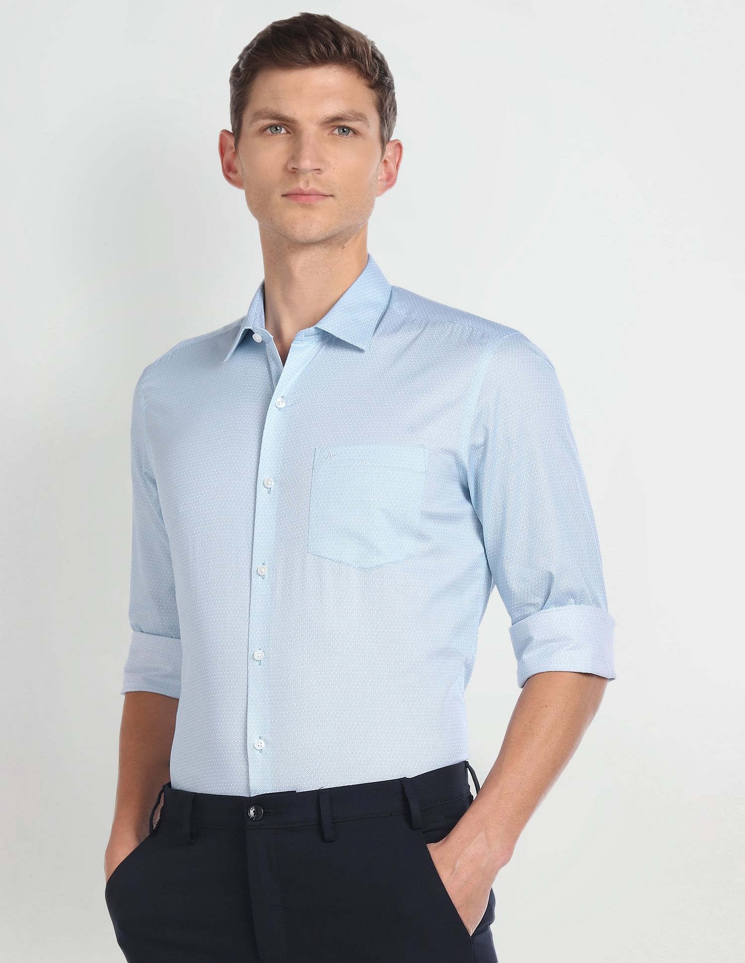 Arrow Cotton Manhattan Slim Fit Shirt