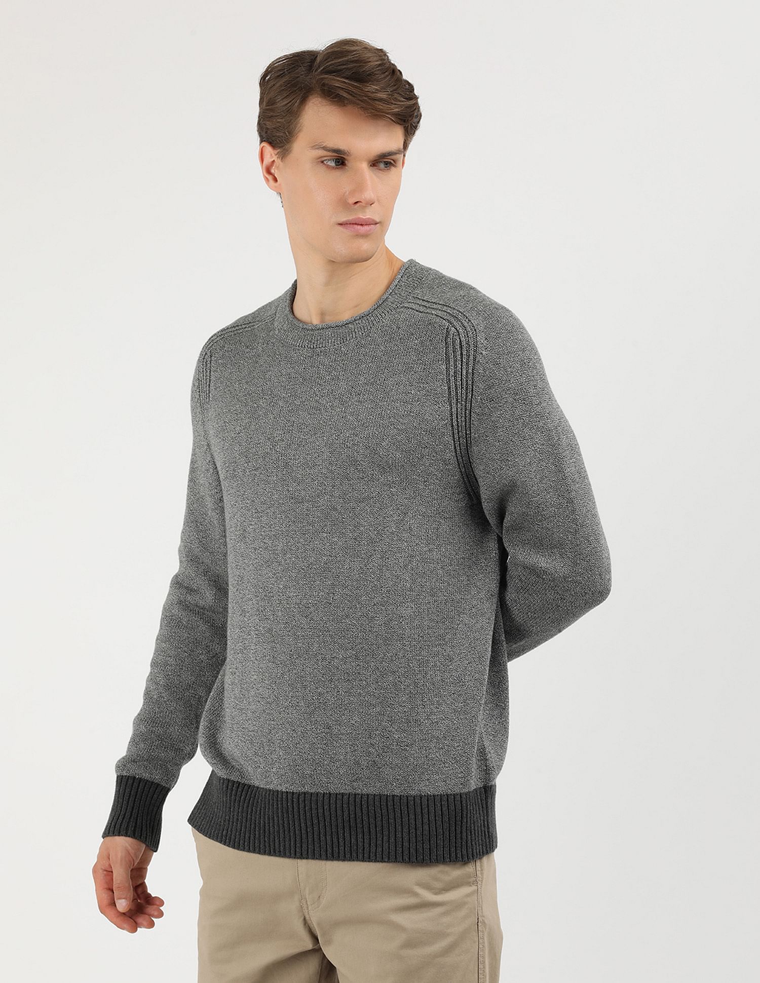Tommy Hilfiger Mouline Fisherman Crew Neck Sweater