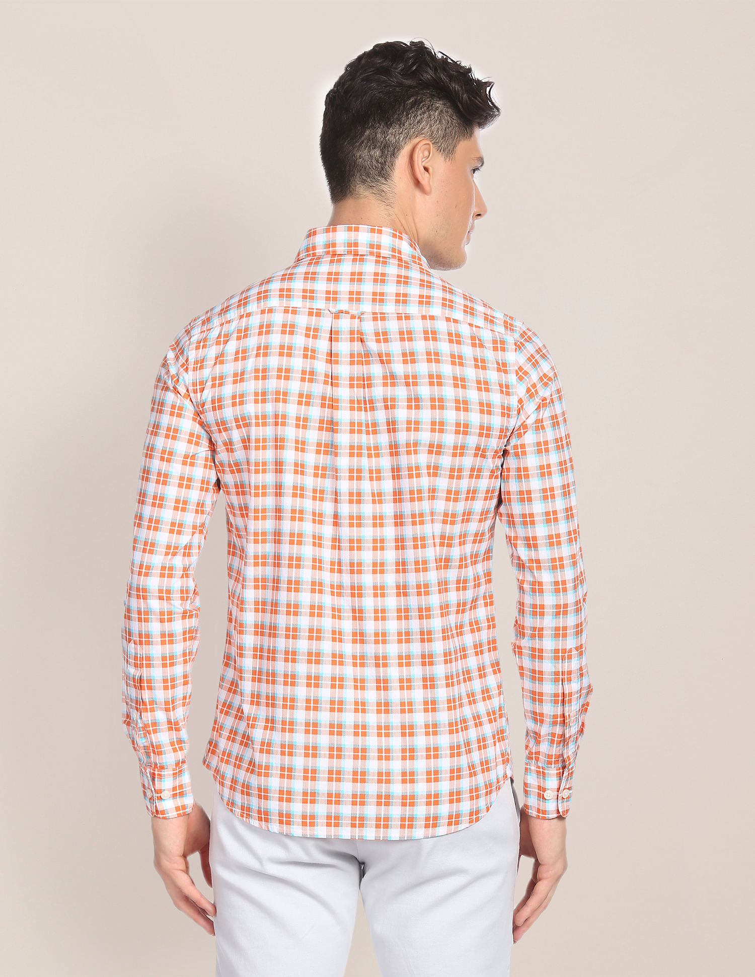 U.S. Polo Assn. Spread Collar Plaid Shirt