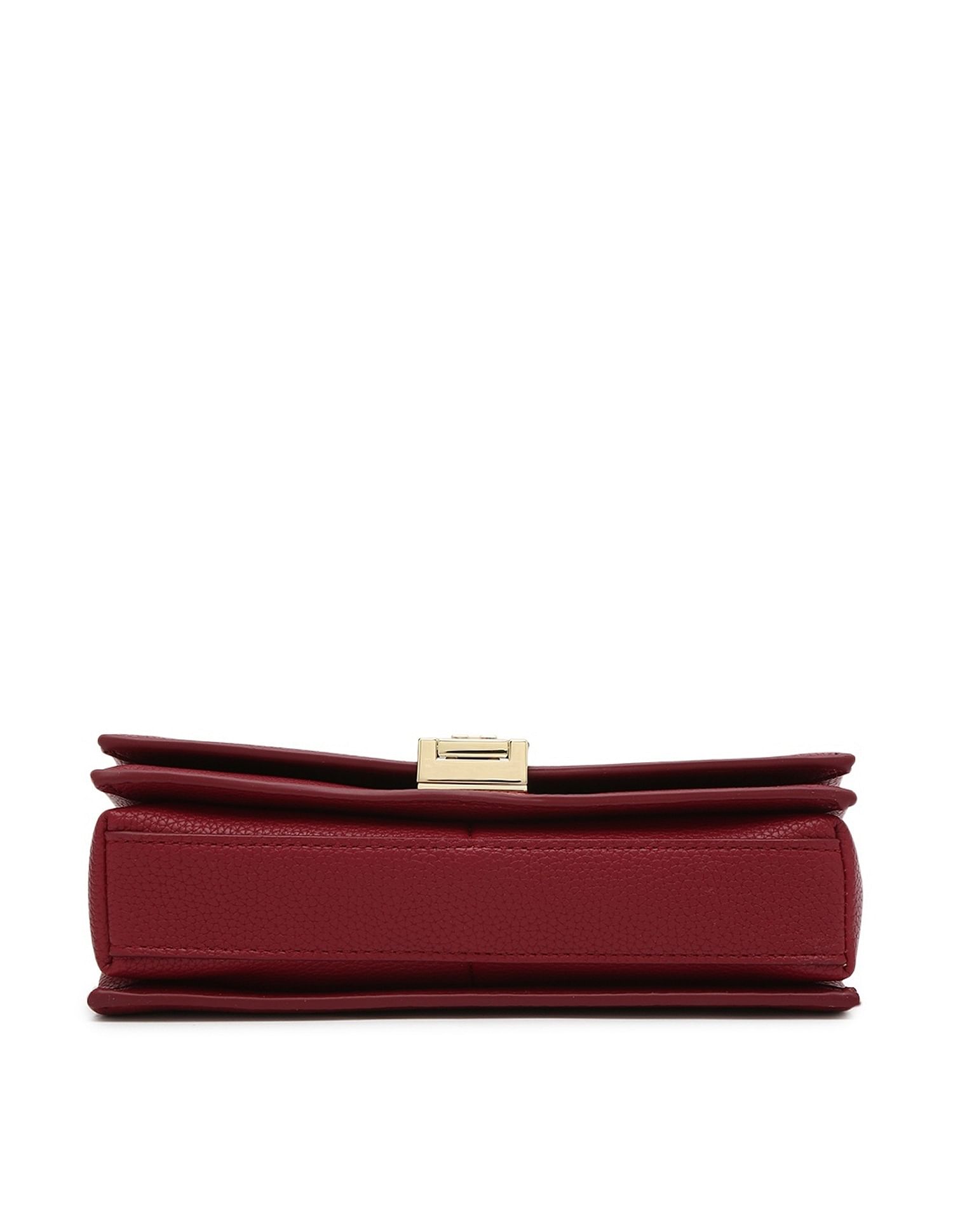 Tommy Hilfiger Solid Red Pu Sling Bag