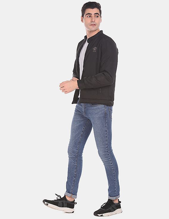 U.S. Polo Assn. Stand Collar Solid Casual Jacket