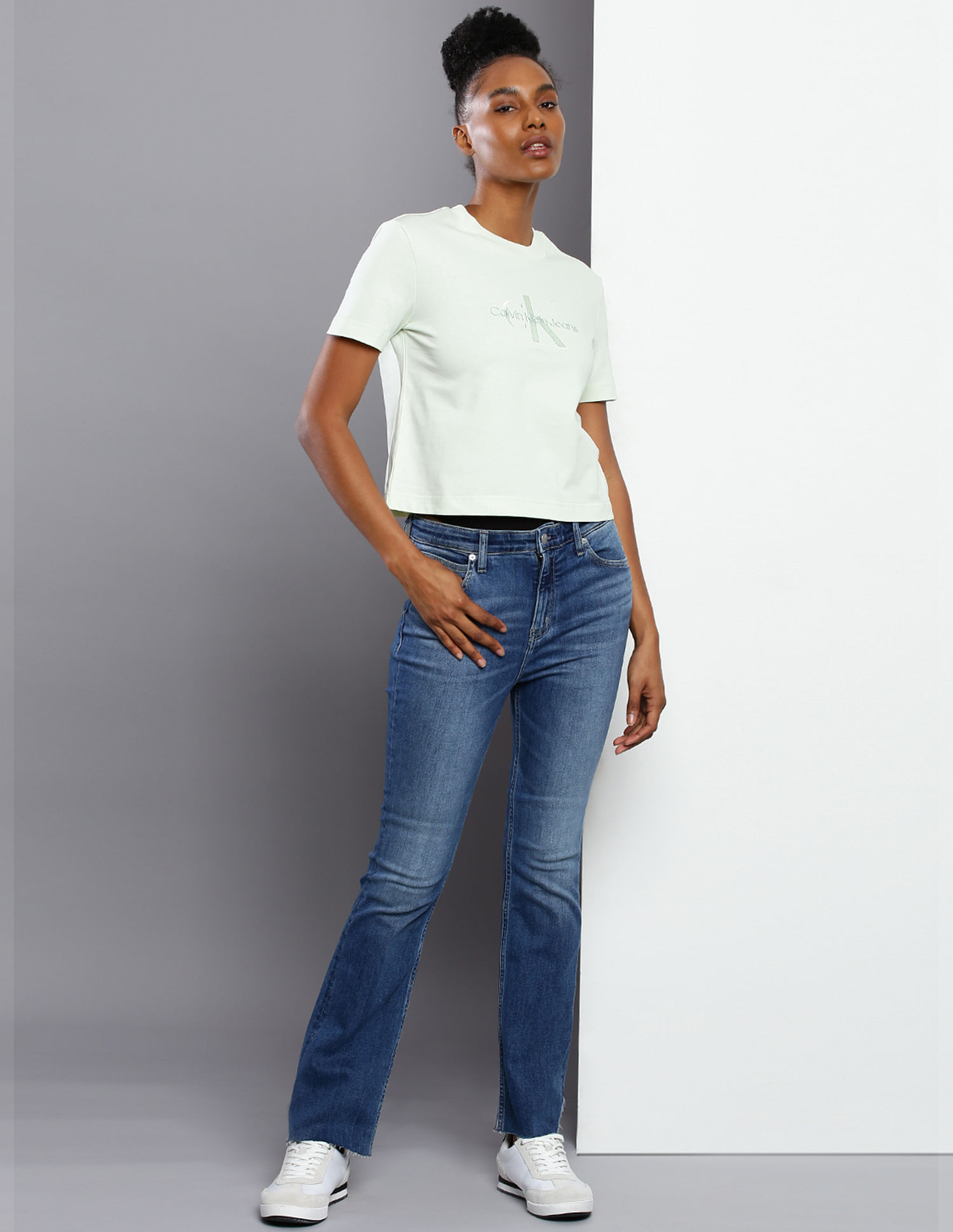 Buy Calvin Klein High Rise Bootcut Jeans NNNOW