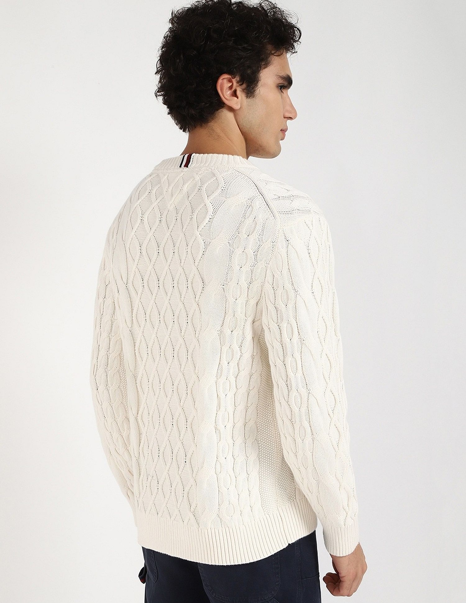 Tommy Hilfiger Aop Relaxed-Fit Cotton Sweater