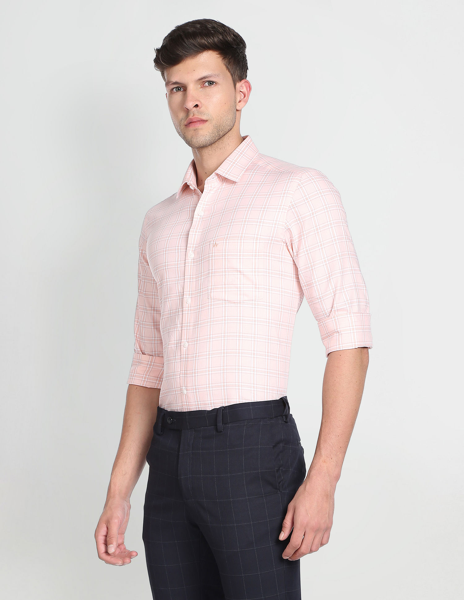 Arrow Manhattan Slim Fit Tartan Check Formal Shirt