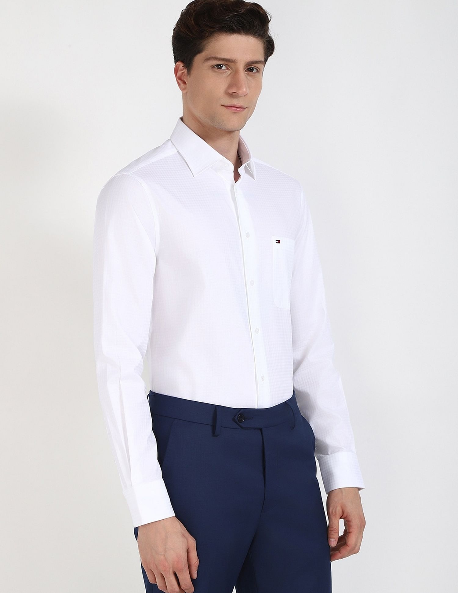 Tommy Hilfiger Checks Regular-Fit Cotton Shirt
