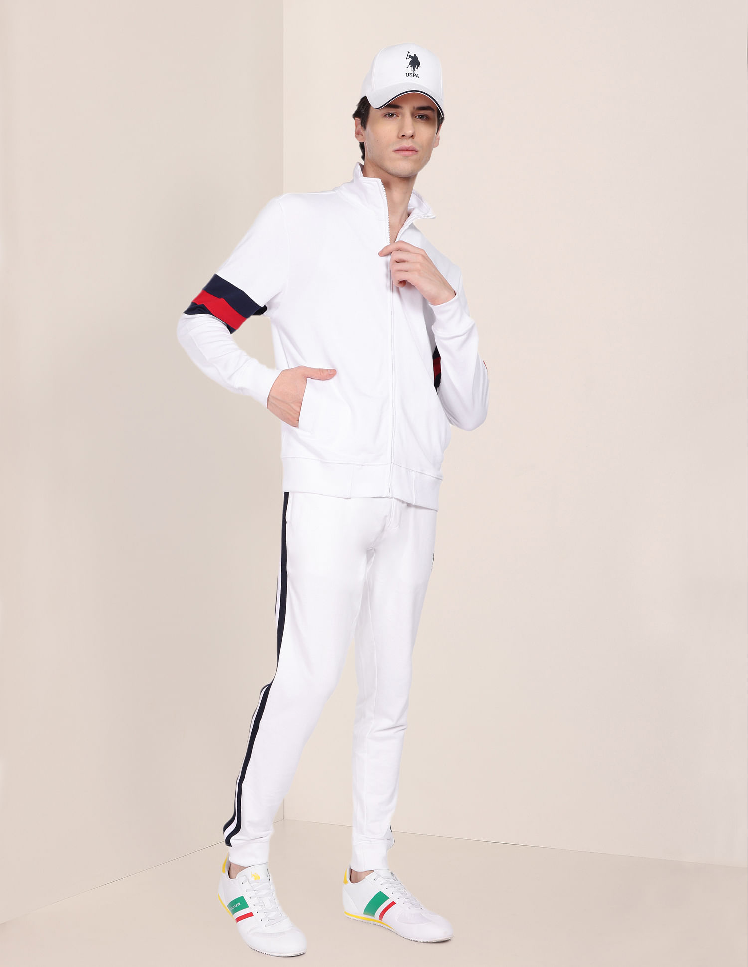 U.S. Polo Assn. High Neck Zip Up Sweatshirt