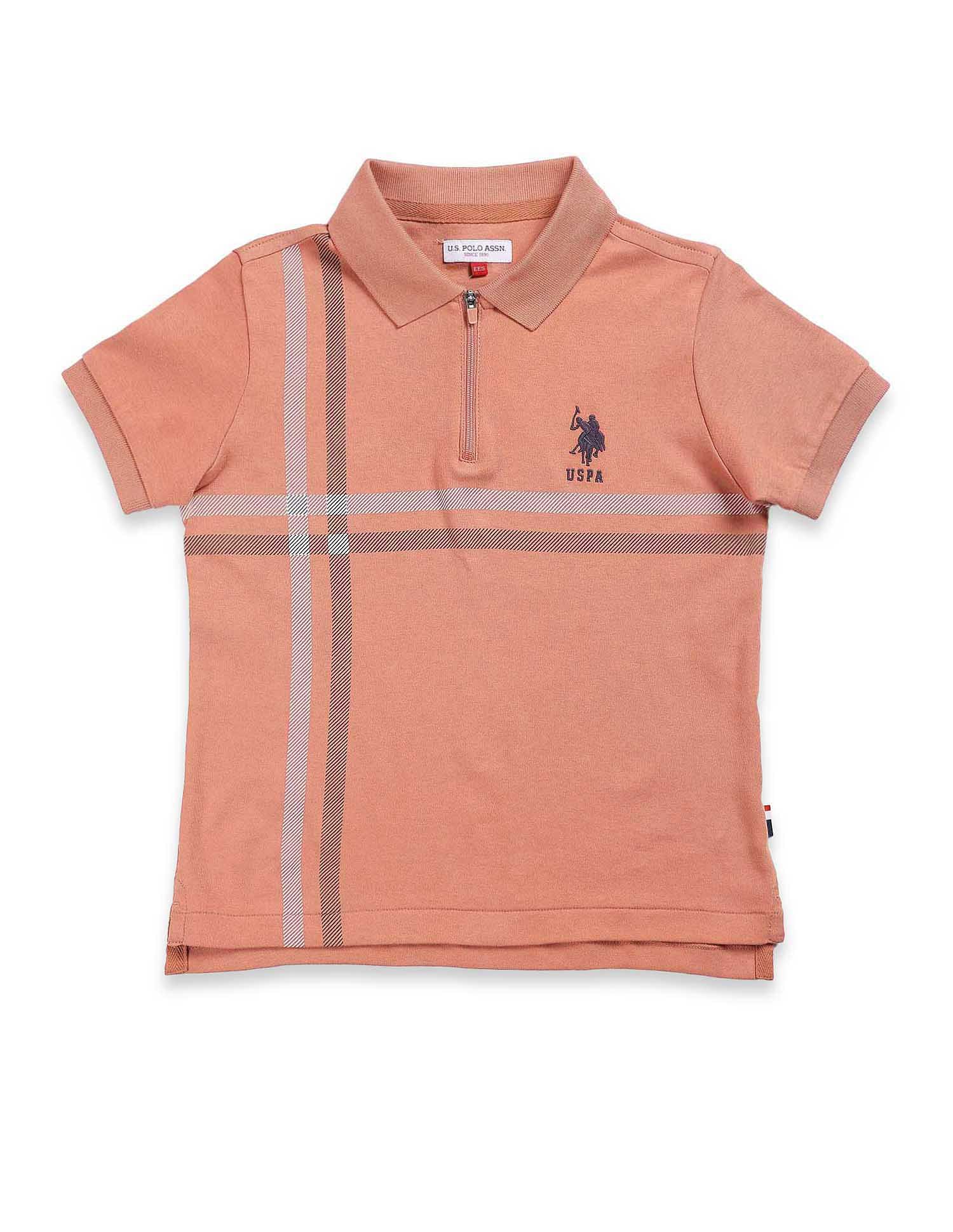 U.S. Polo Assn. Kids Boys Zipper Polo Shirt