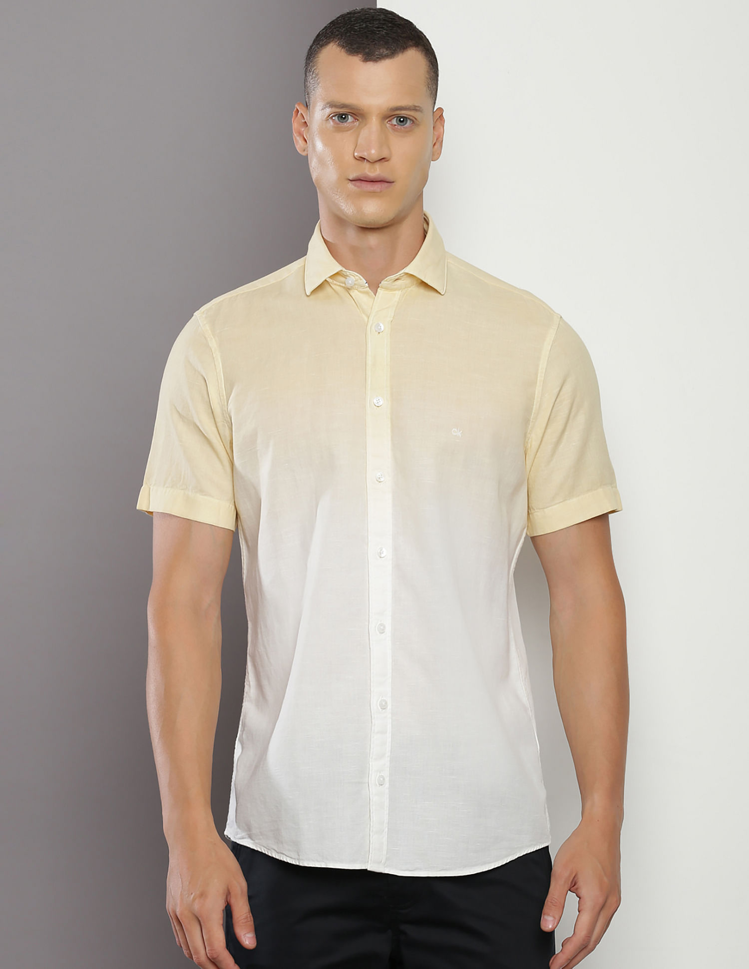 Calvin Klein Cotton Poplin Ombre Shirt