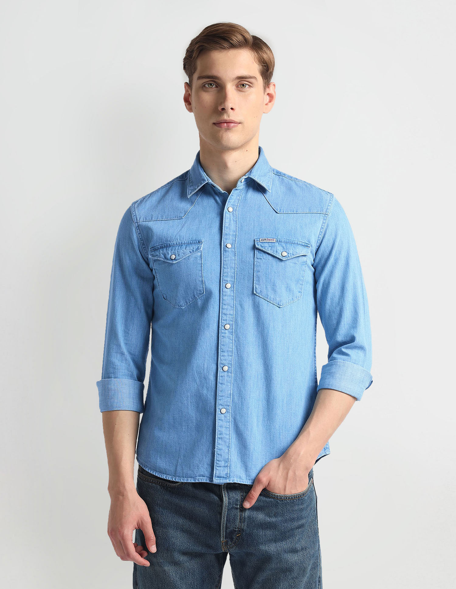 U.S. Polo Assn. Denim Co. Washed Slim Fit Shirt