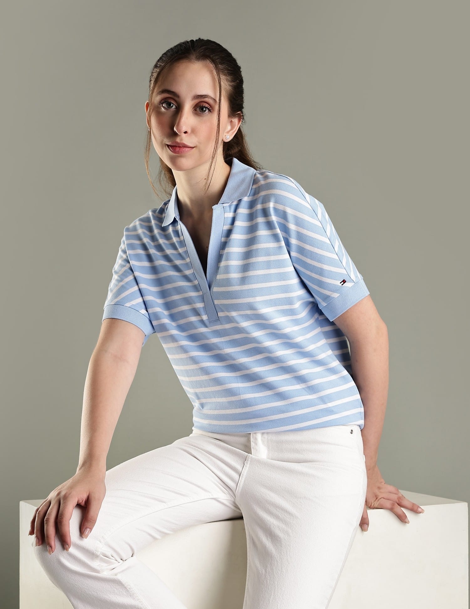Buy Tommy Hilfiger Striped Regular-Fit Cotton Polo T-Shirt