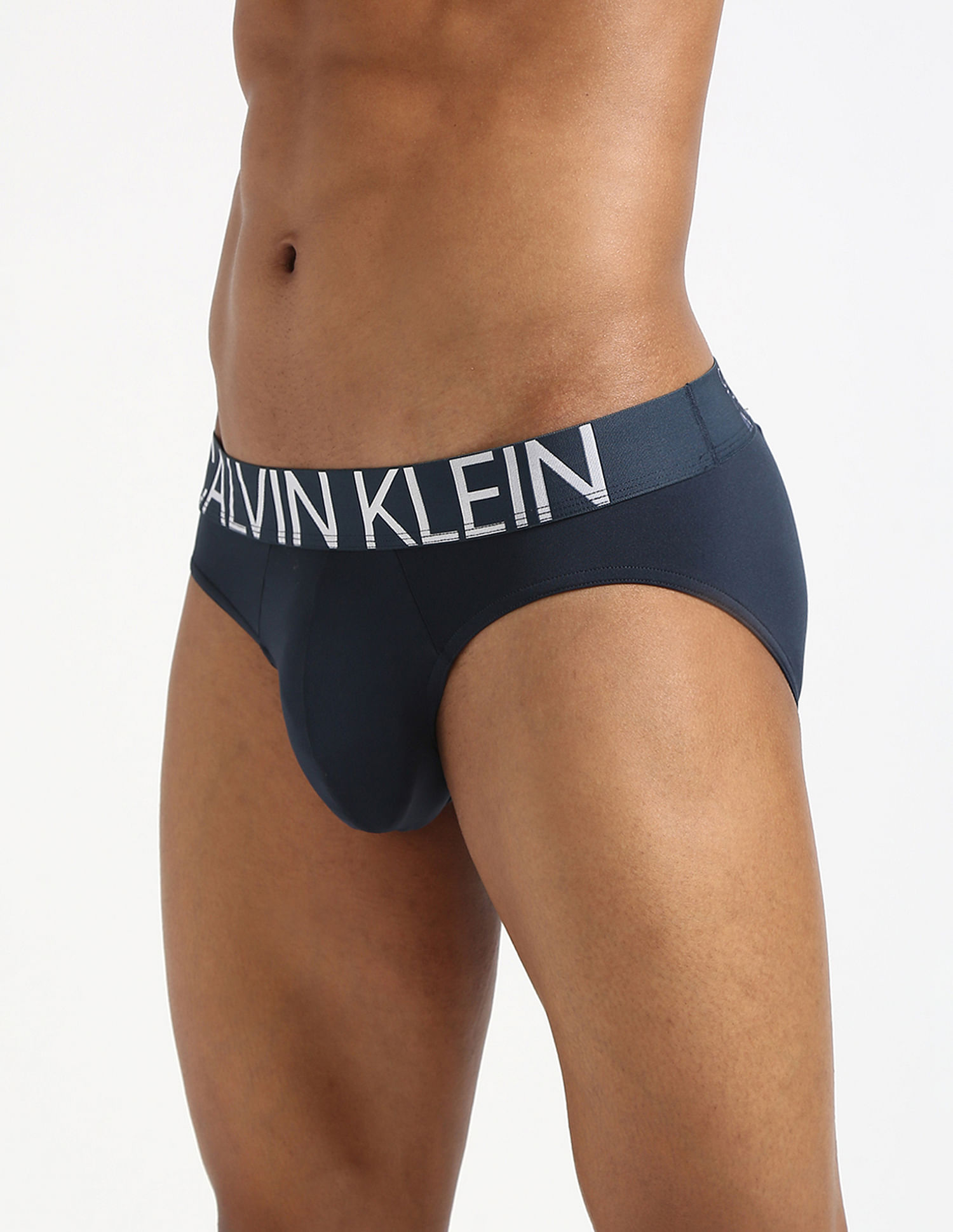 Calvin Klein Underwear Mens Solid Blue Briefs