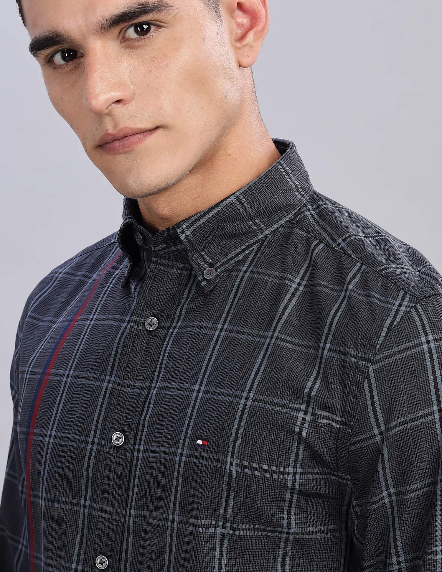 Tommy Hilfiger Checks Regular-Fit Cotton Shirt
