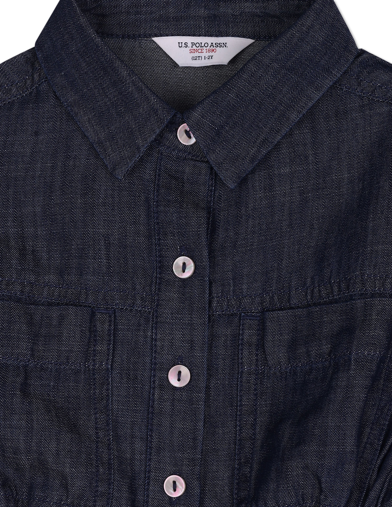 U.S. Polo Assn. Kids Indigo Classic Denim Shirt Dress