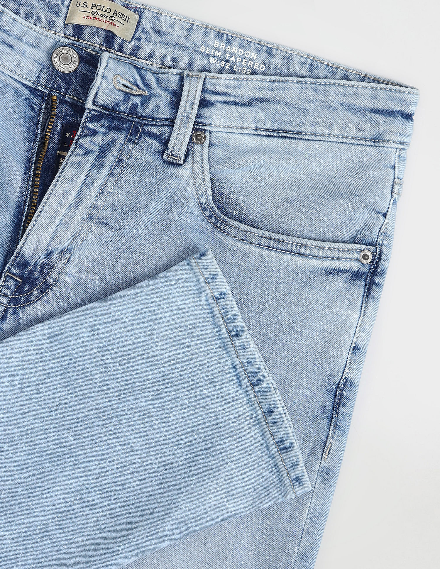 U.S. Polo Assn. Denim Co. Brandon Slim Tapered Blue Jeans