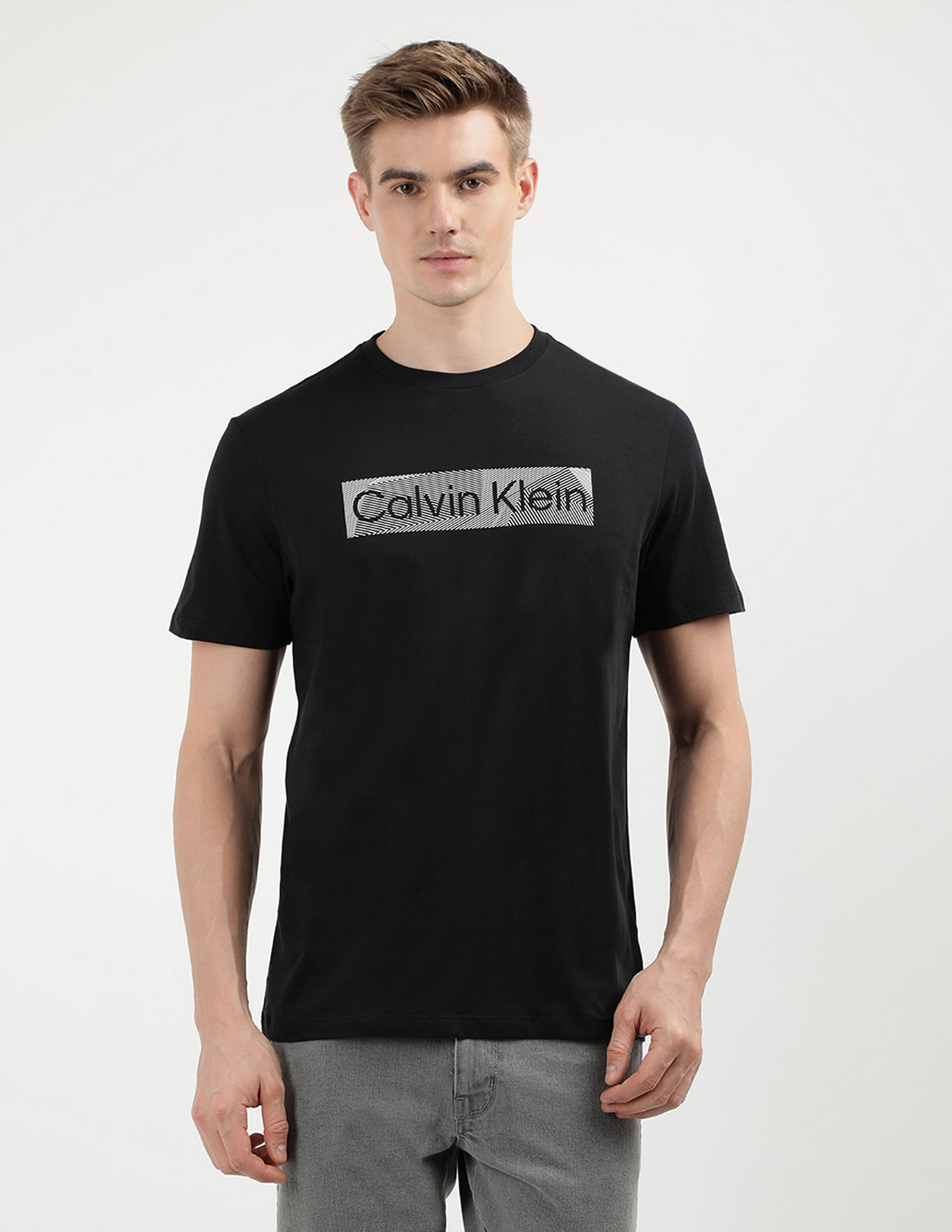 Calvin Klein Knockout Logo Graphic Print T-Shirt