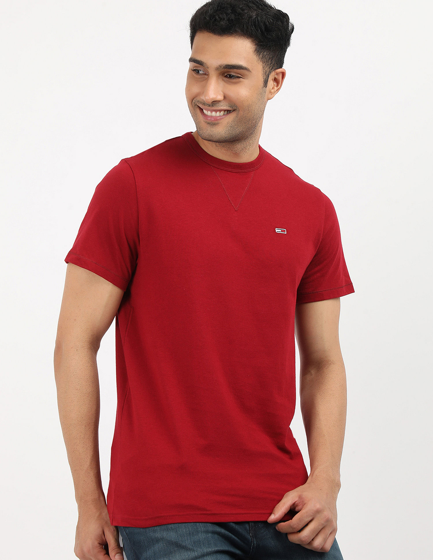 Tommy Hilfiger Slim Fit Solid Cotton T-Shirt