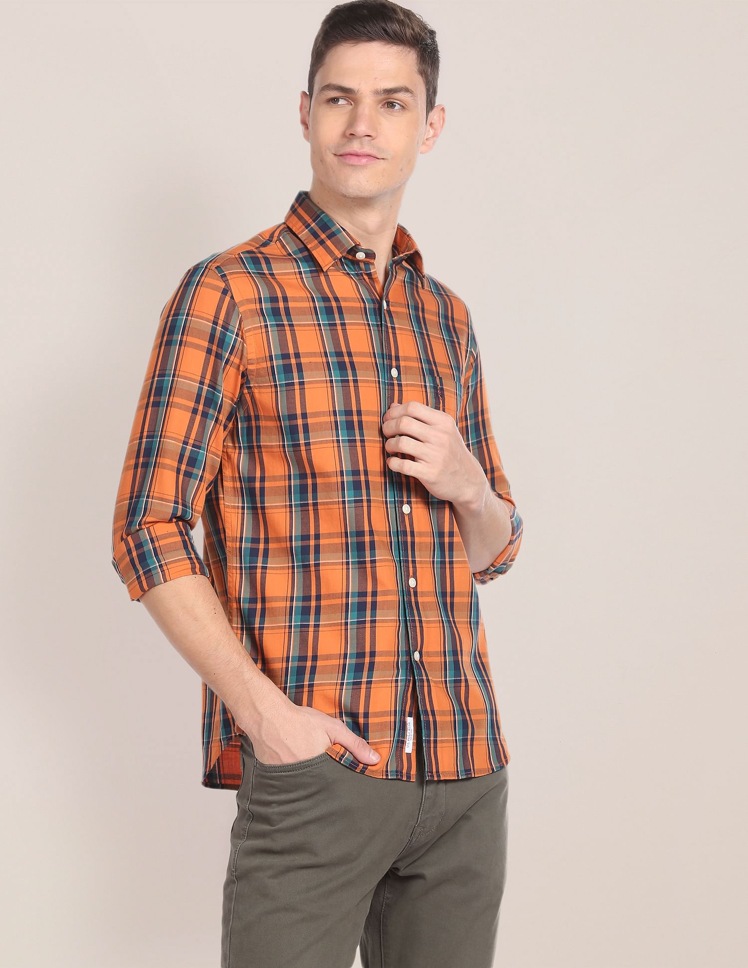 Buy U.S. Polo Assn. Cotton Twill Plaid Shirt 