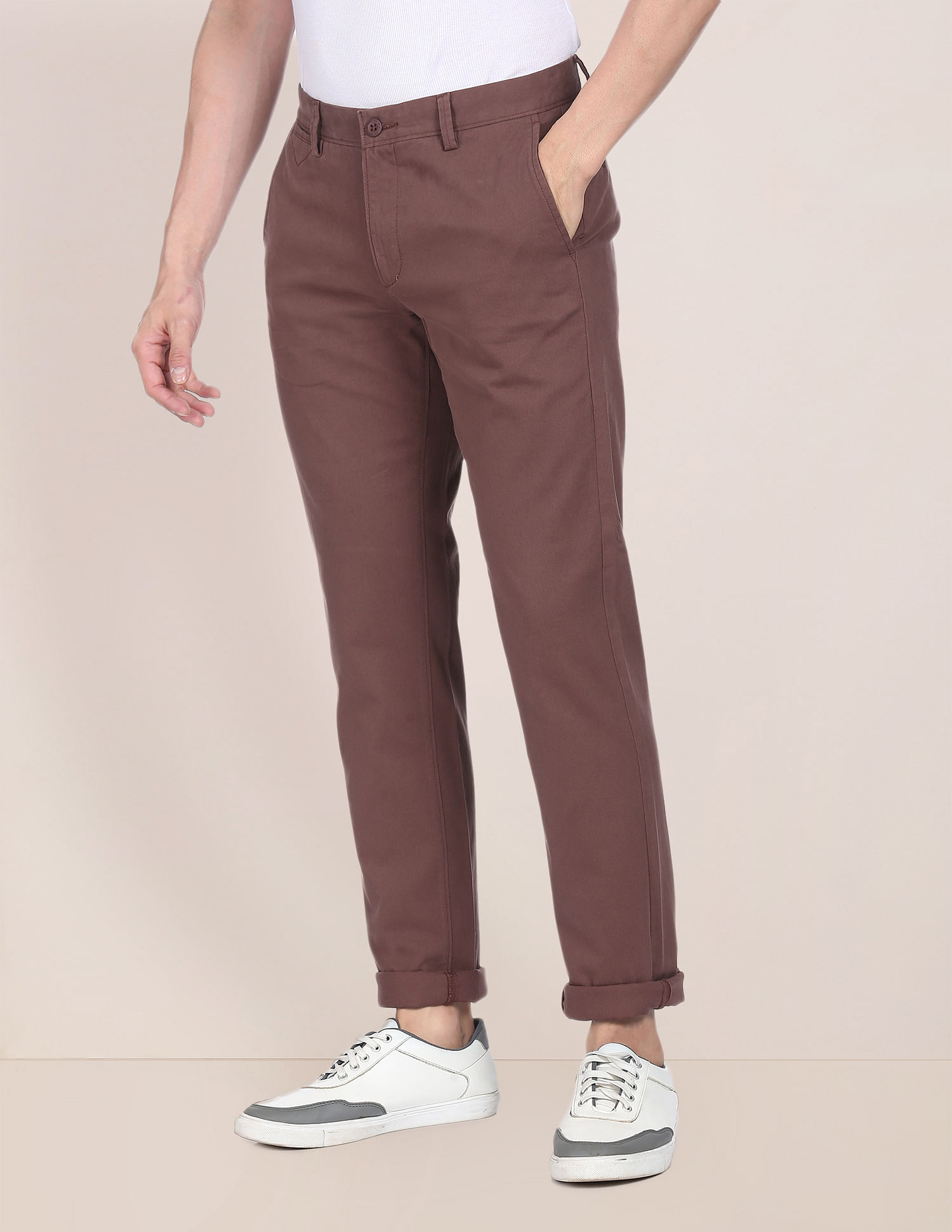 Buy U.S. Polo Assn. Austin Slim Fit Solid Knit Casual Trousers - NNNOW.com