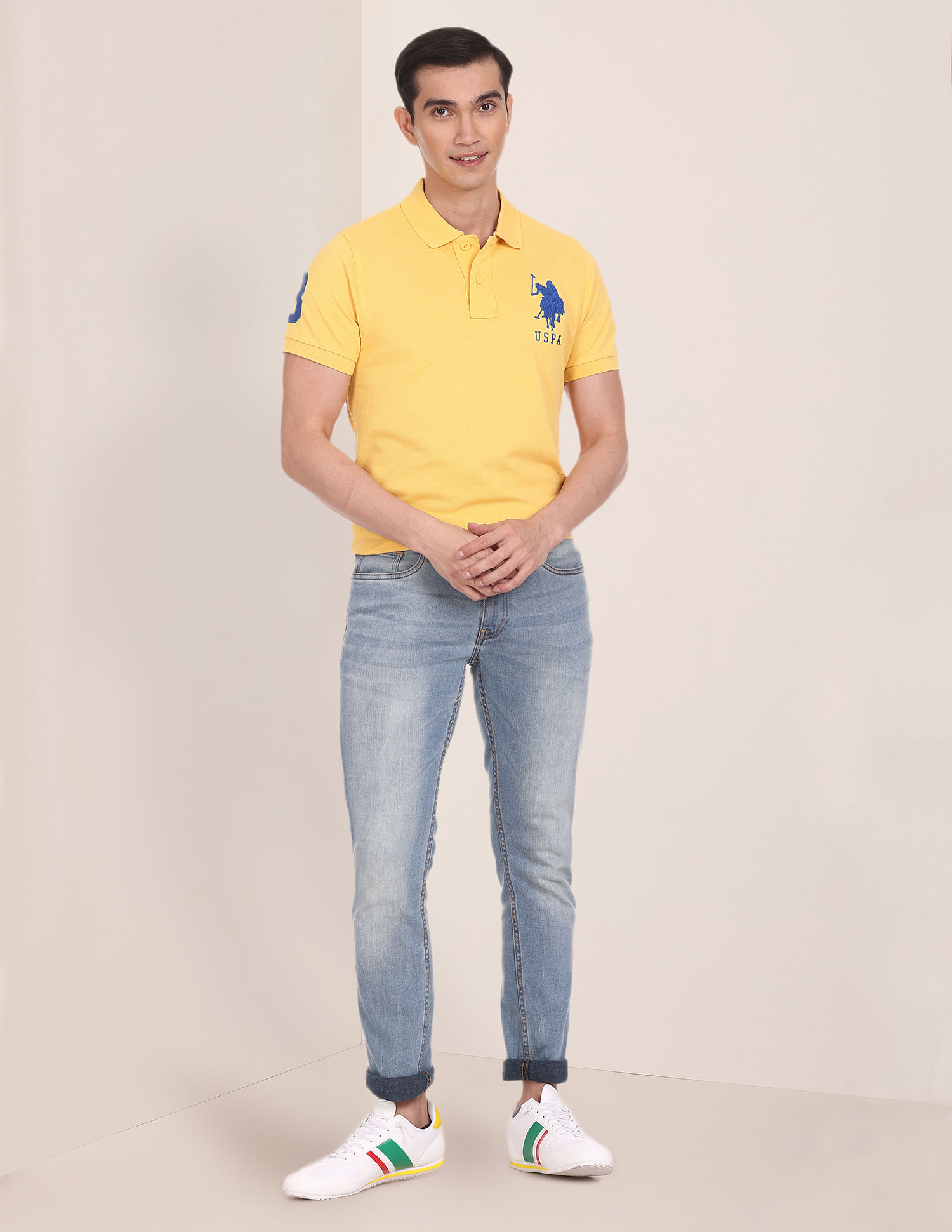 U.S. Polo Assn. Compact Cotton Logo Polo Shirt