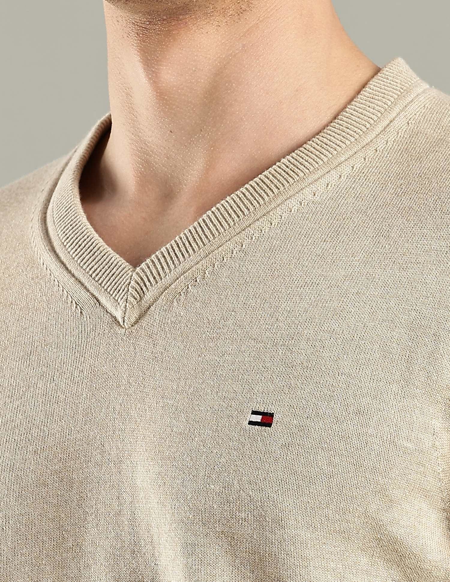 Tommy Hilfiger Solid Regular-Fit Cotton Sweater