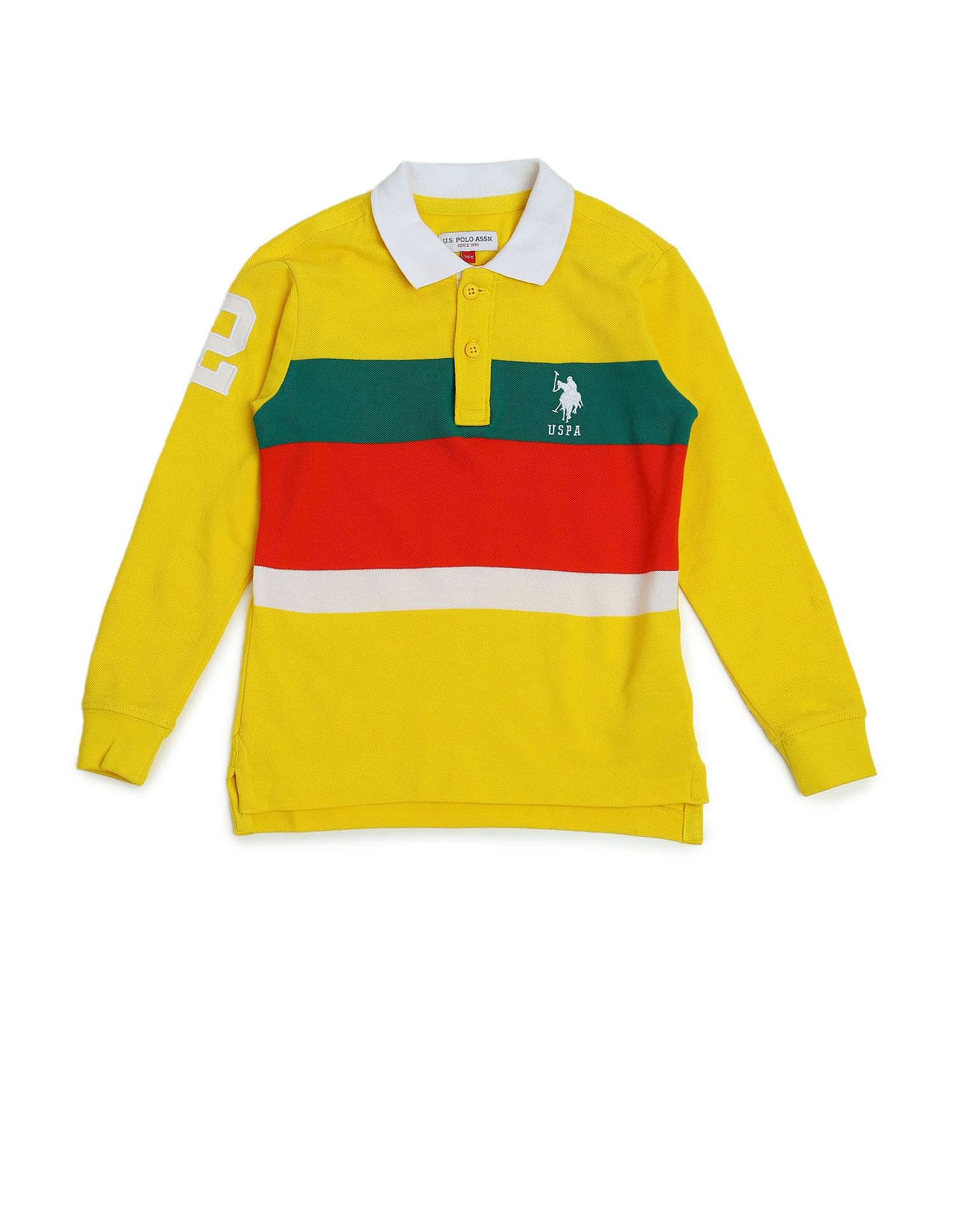 U.S. Polo Assn. Kids Boys Colour Blocked Polo Shirt