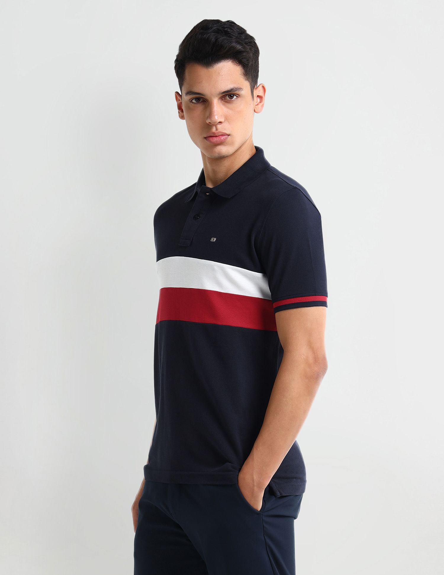 Arrow Sport Horizontal Striped Regular Fit Polo Shirt