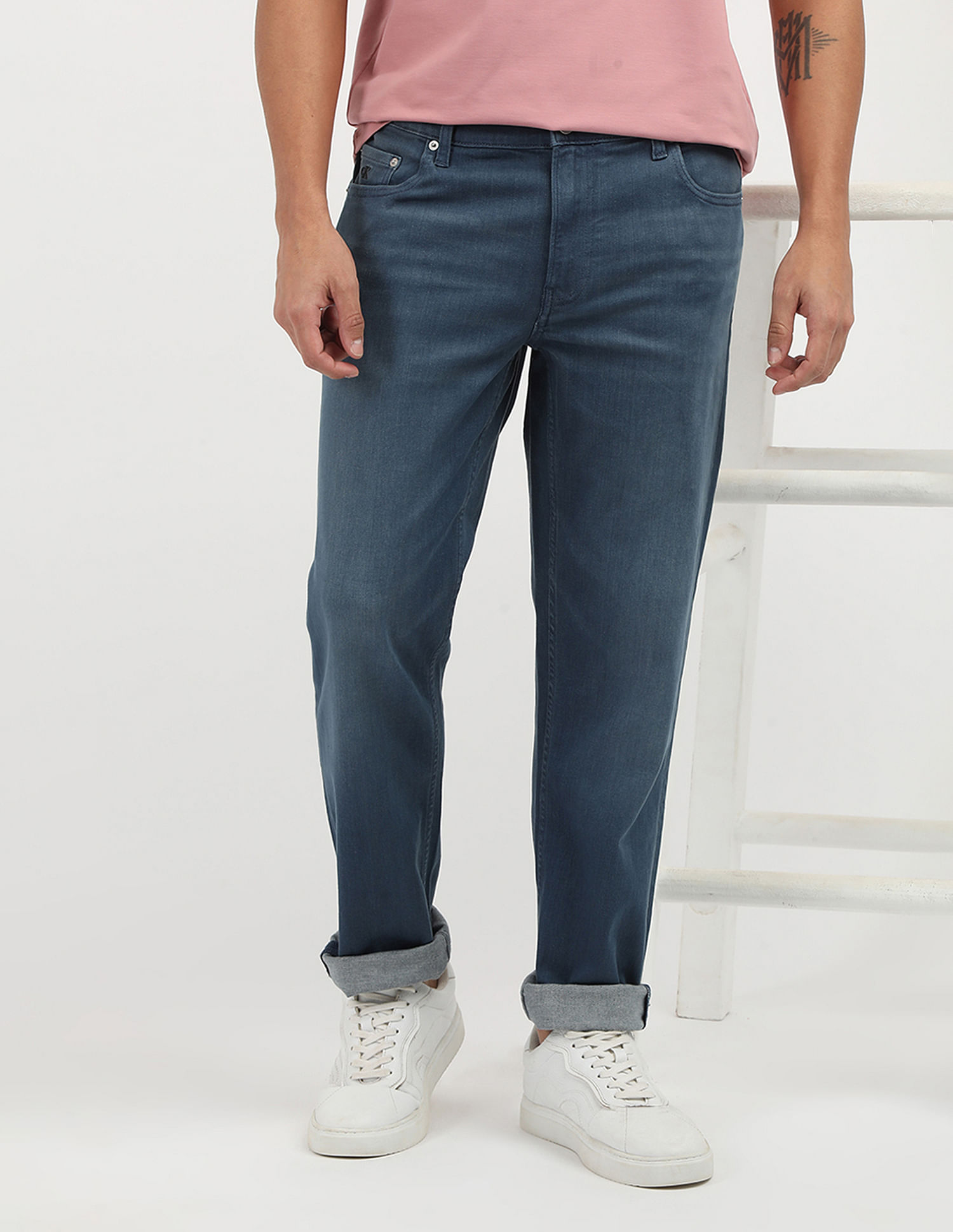 Calvin Klein Regular Fit Stonewashed Jeans