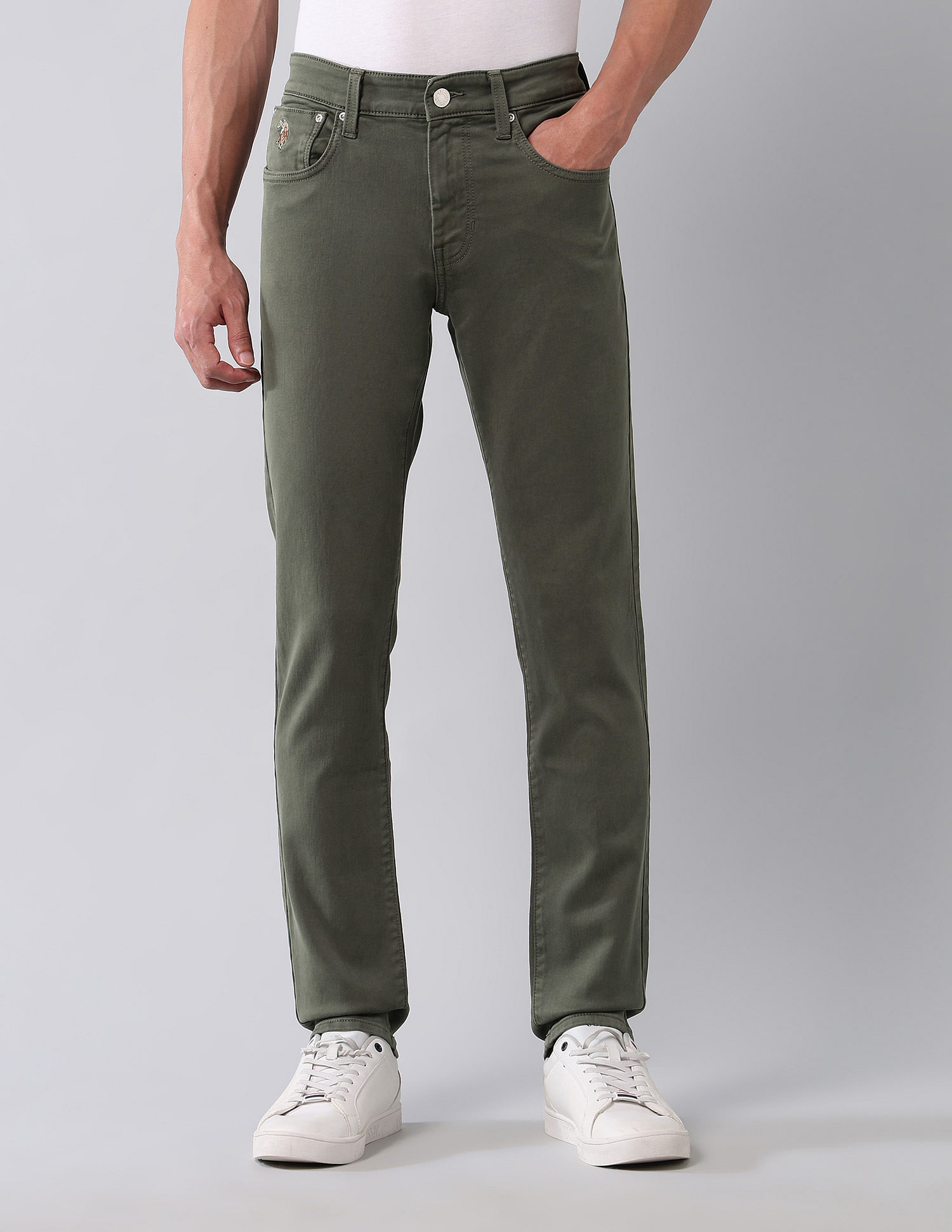 U.S. Polo Assn. Denim Co. Brandon Slim Tapered Fit Green Jeans