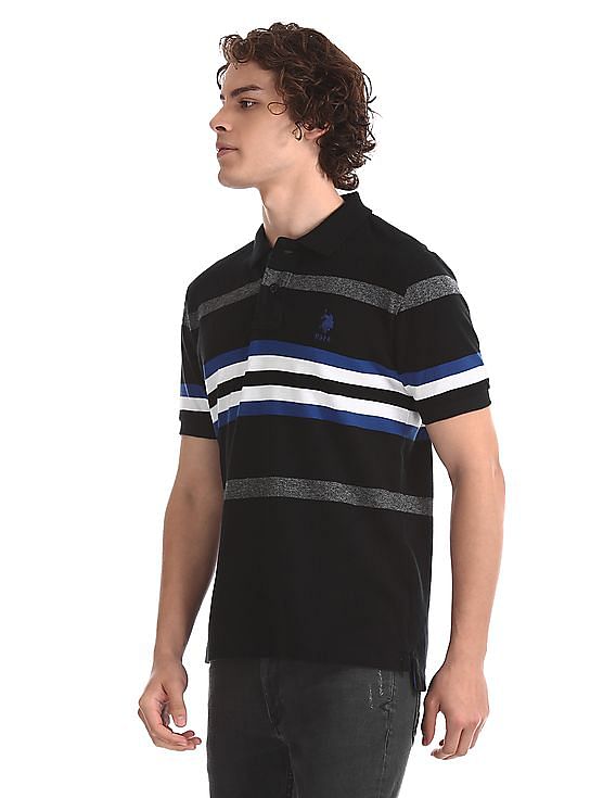 U.S. Polo Assn. Horizontal Stripe Cotton Polo Shirt