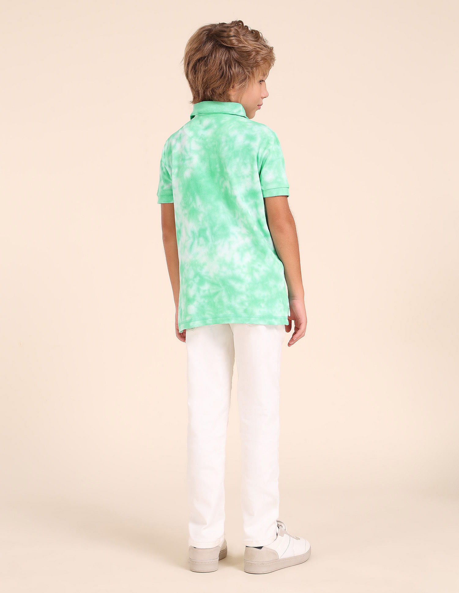 U.S. Polo Assn. Kids Boys All Over Printed Regular Fit Polo Shirt