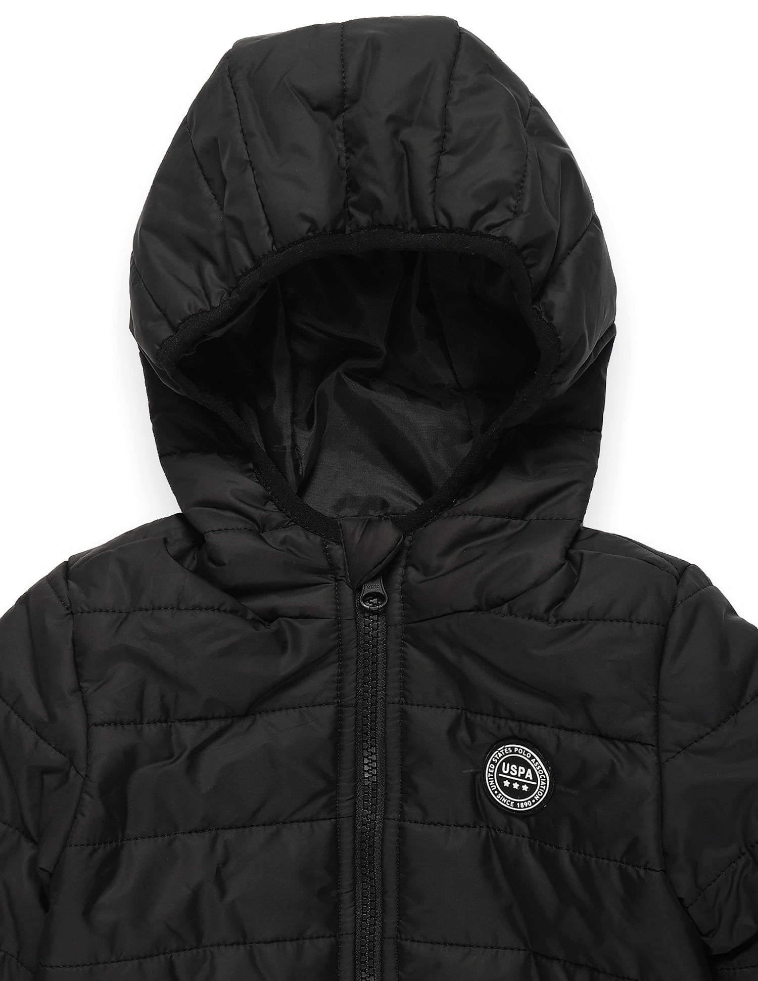 U.S. Polo Assn. Kids Boys Solid Hooded Puffer Jacket