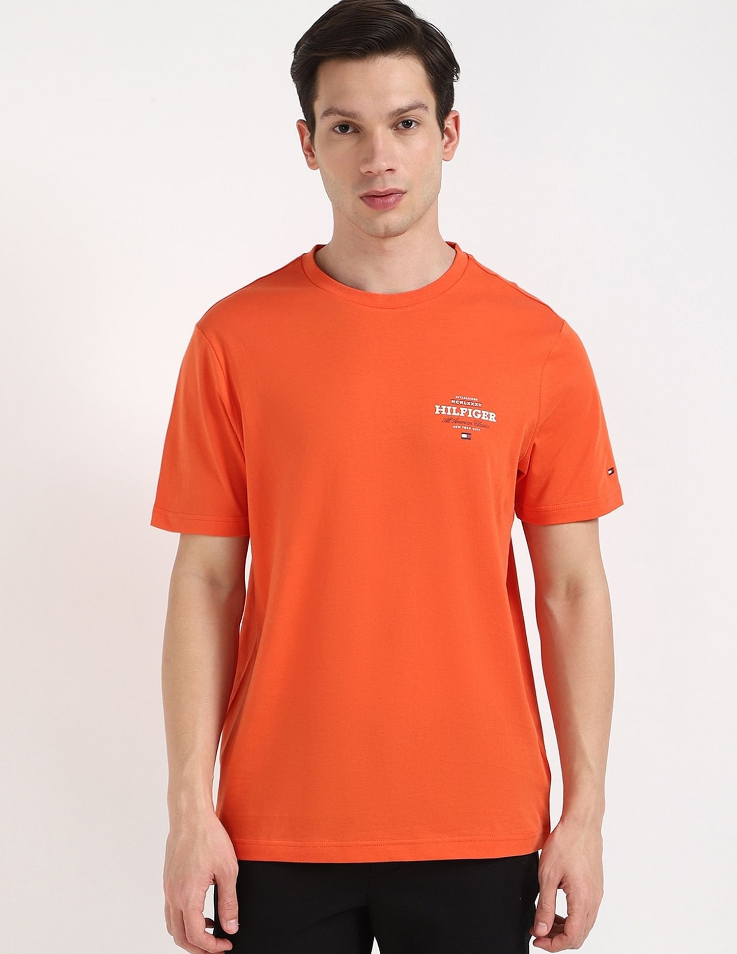 Tommy Hilfiger Logo Regular-Fit Cotton T-Shirt