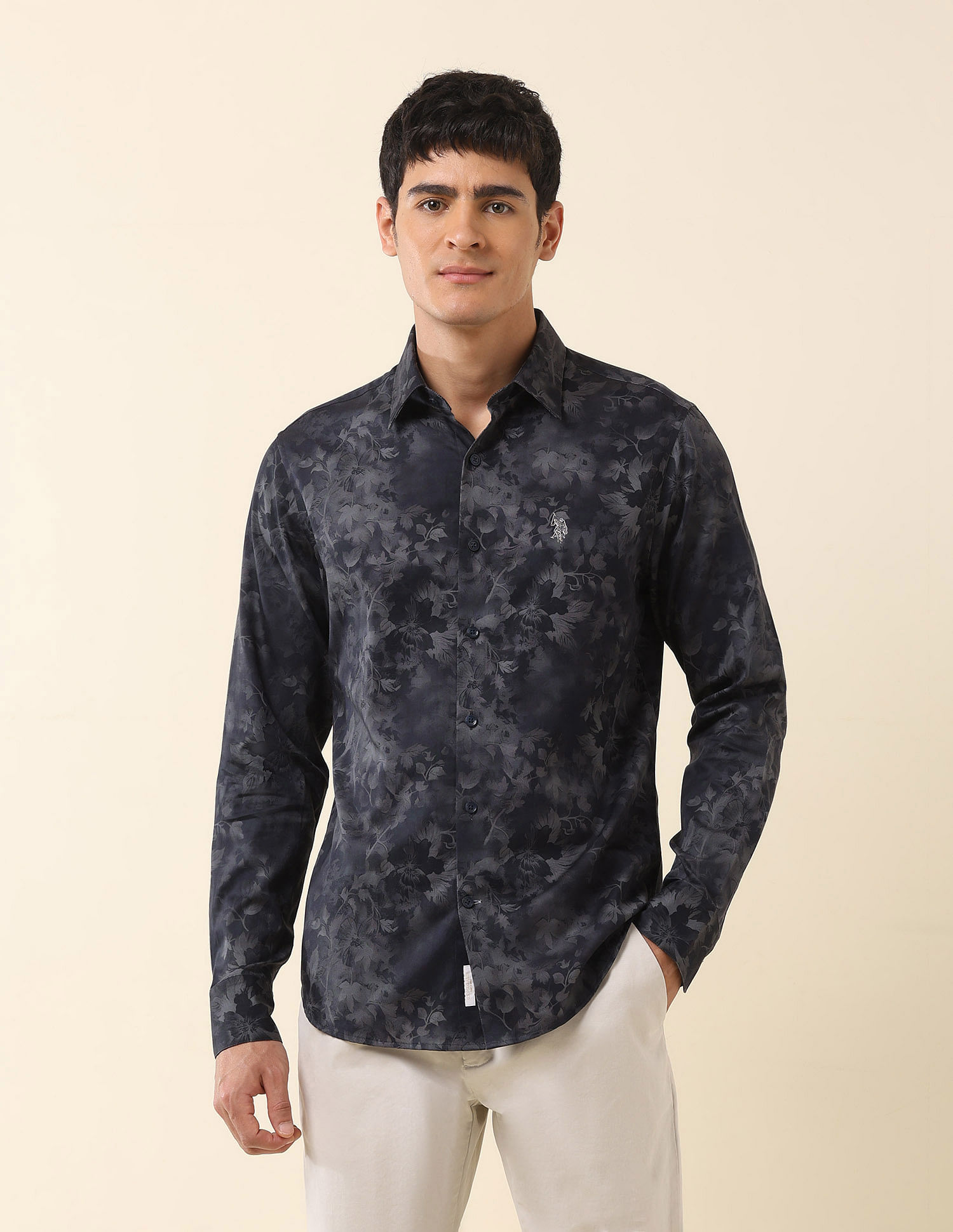 U.S. Polo Assn. Tailored Fit Floral Printed Shirt
