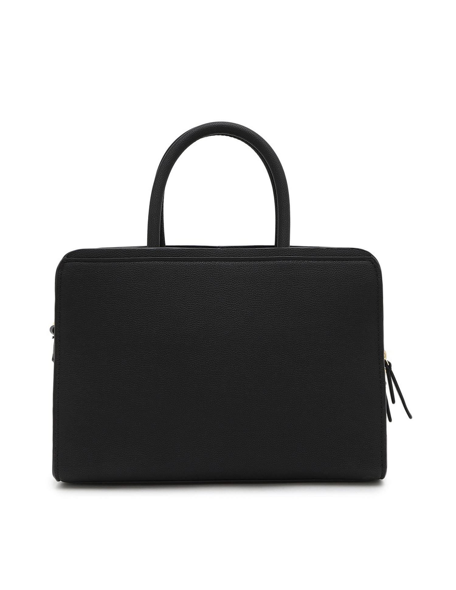 Tommy Hilfiger Solid Black PU Hand Bag
