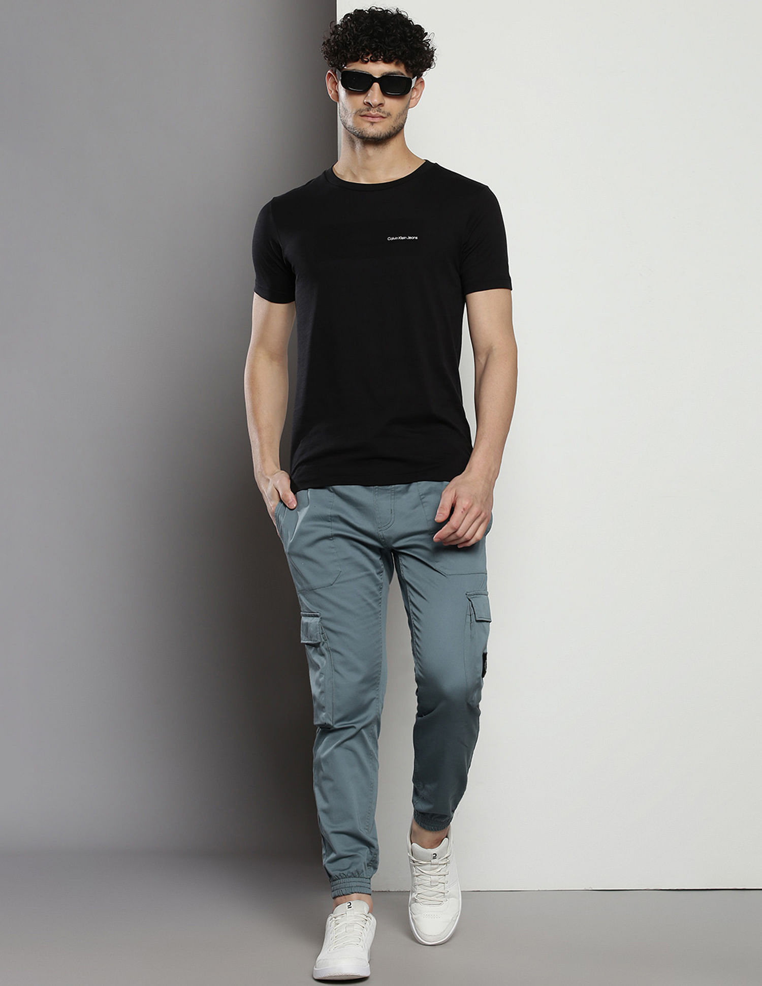 Calvin Klein Skinny Fit Badge Logo Cargo Pants