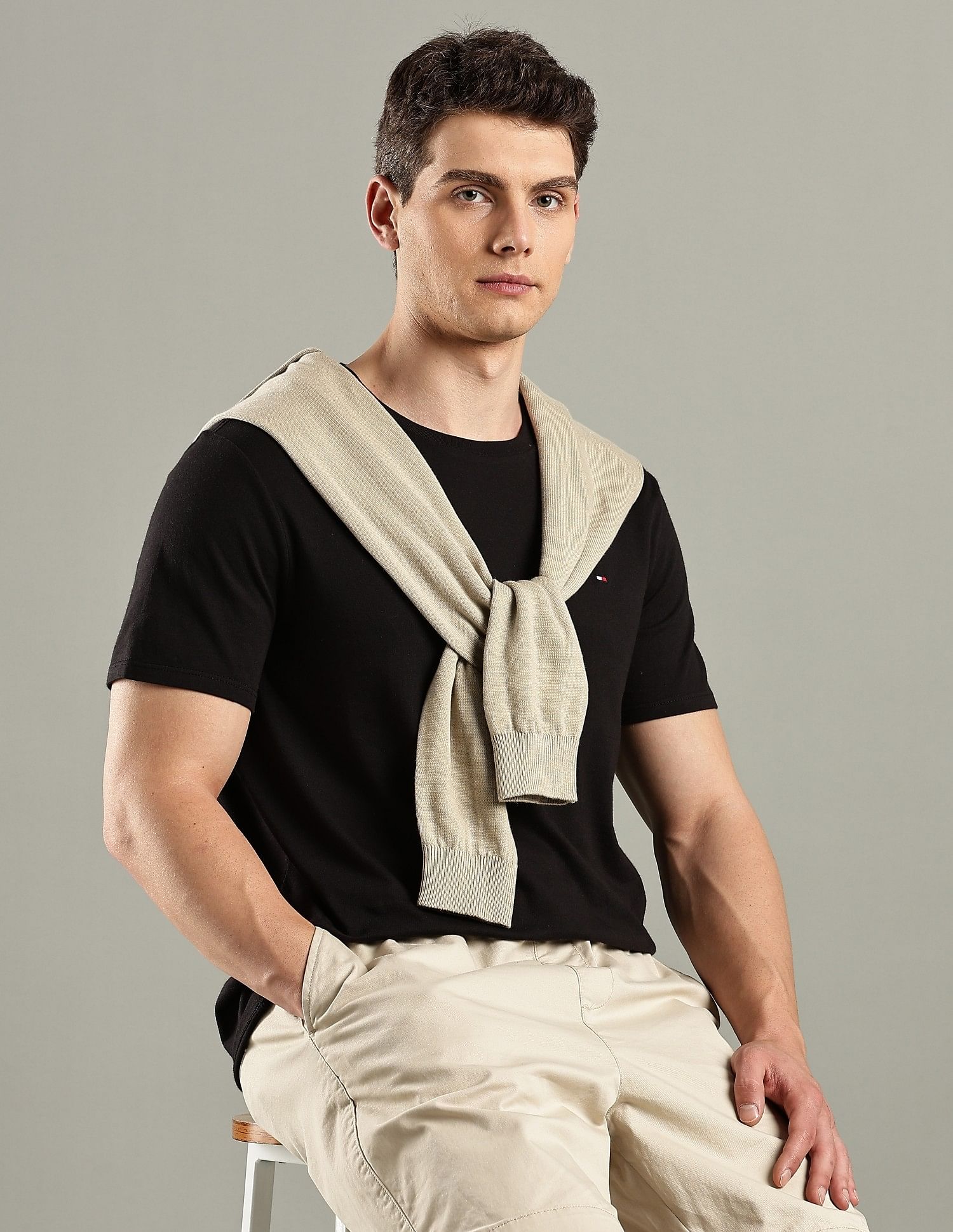 Tommy Hilfiger Solid Regular-Fit Cotton T-Shirt