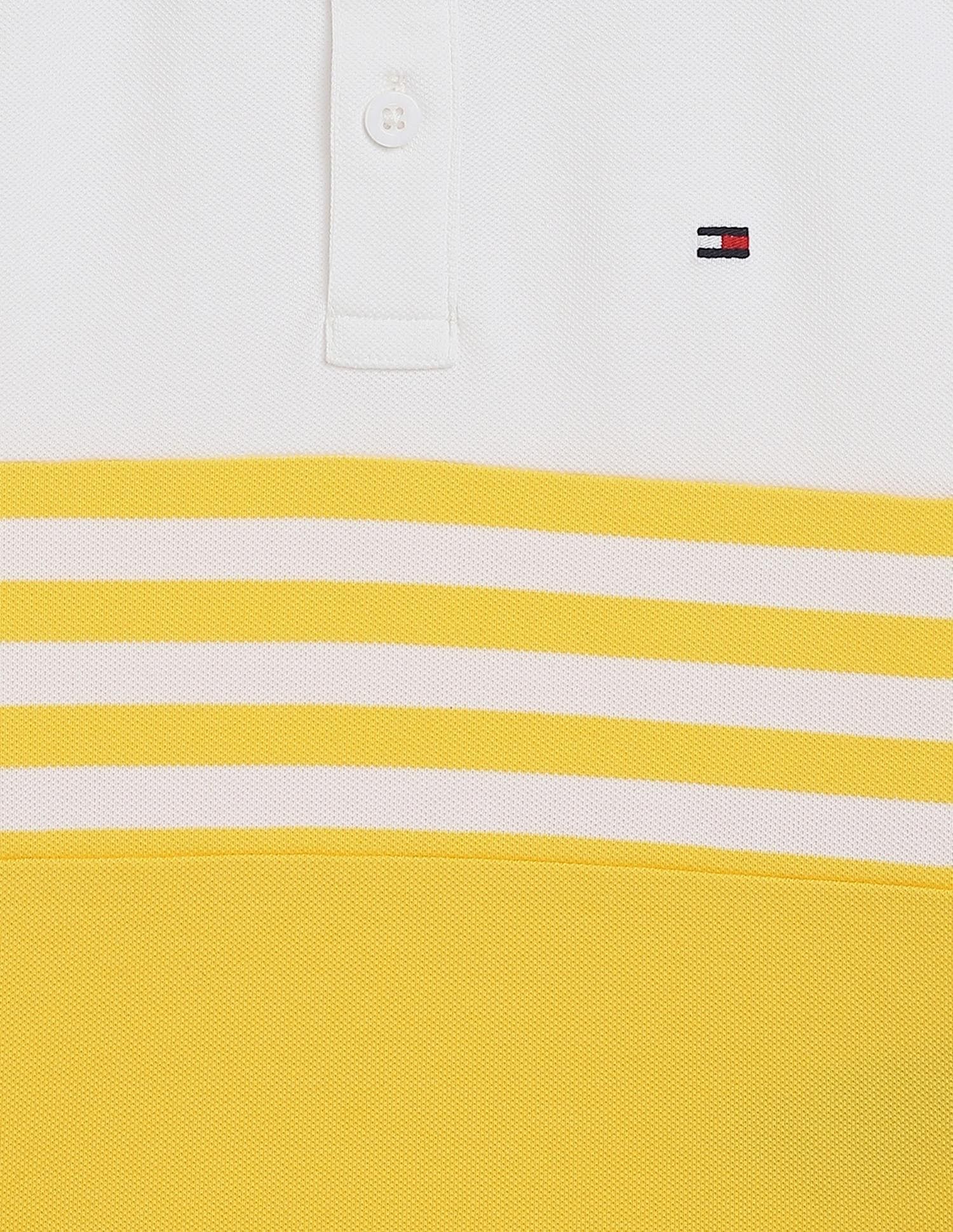 Tommy Hilfiger Kids Boys Colorblock Regular-Fit Cotton Polo T-Shirt