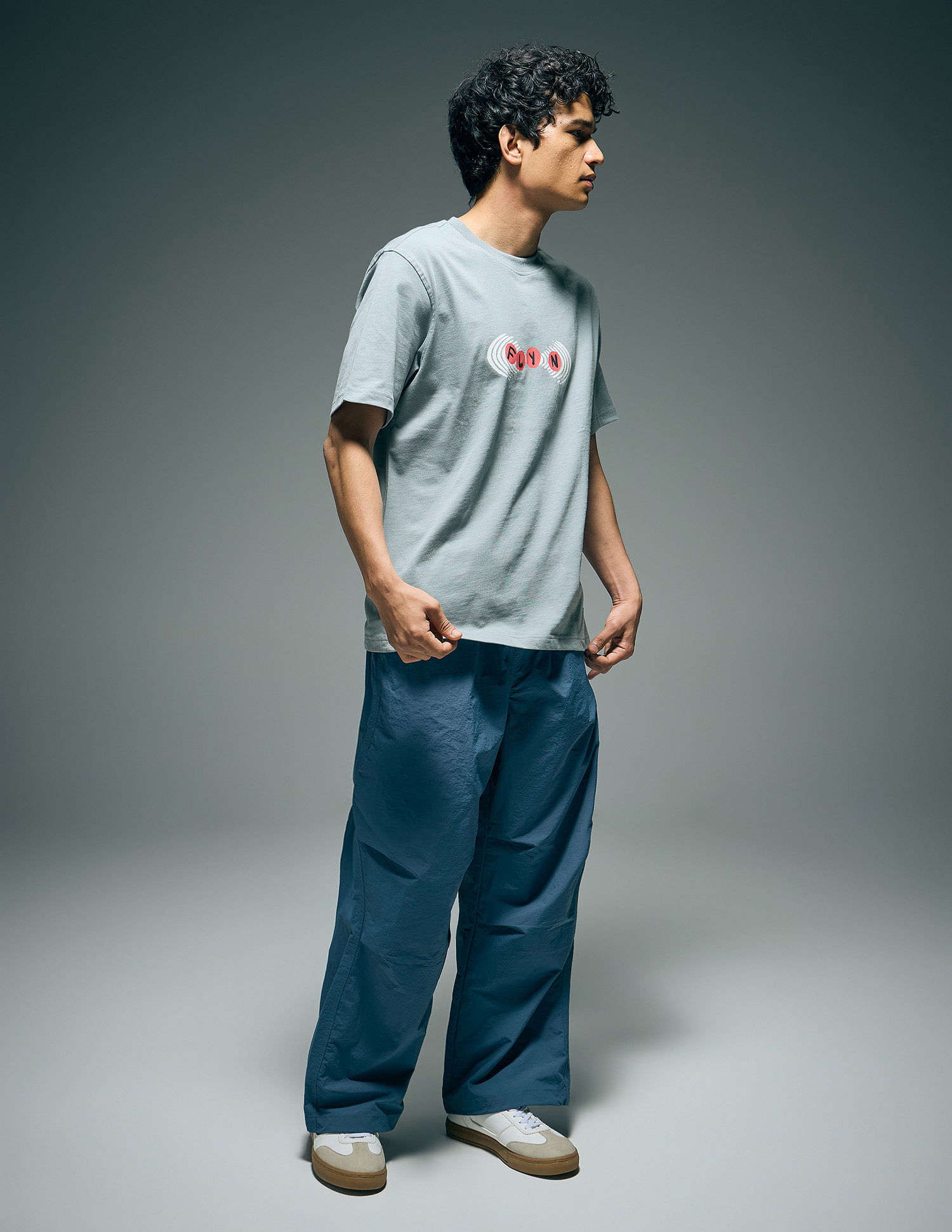 Flying Machine Abstract Printed Relaxed Fit T-Shirt