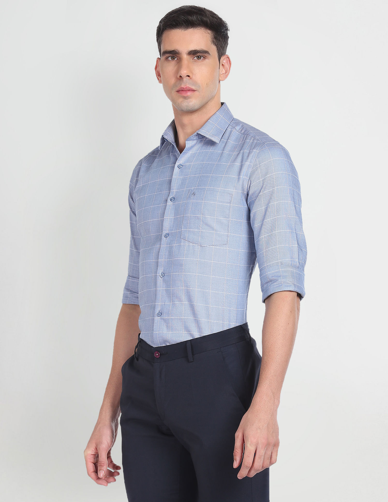 Arrow Windowpane Check Slim Shirt