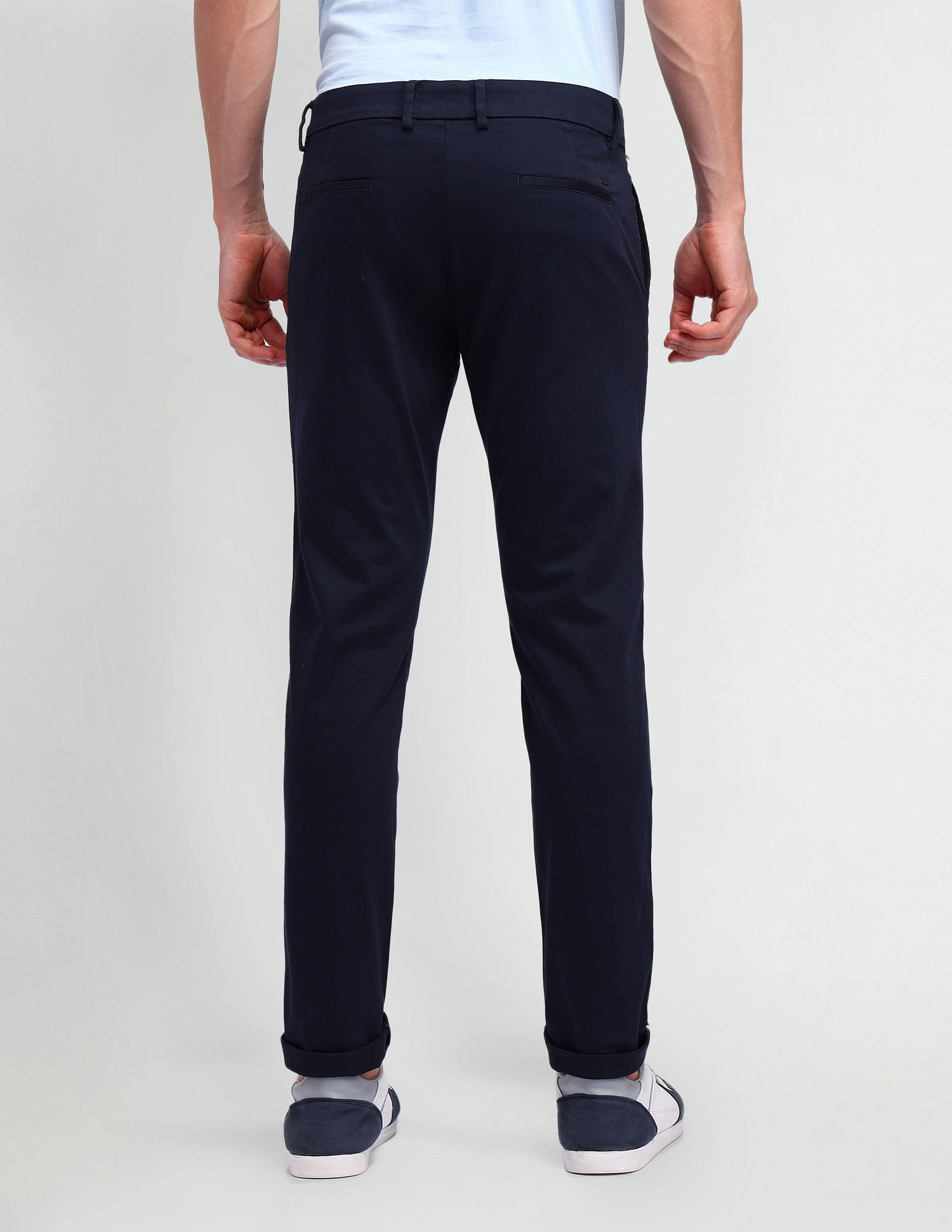 Arrow Sport Slim Fit Mid Rise Trousers