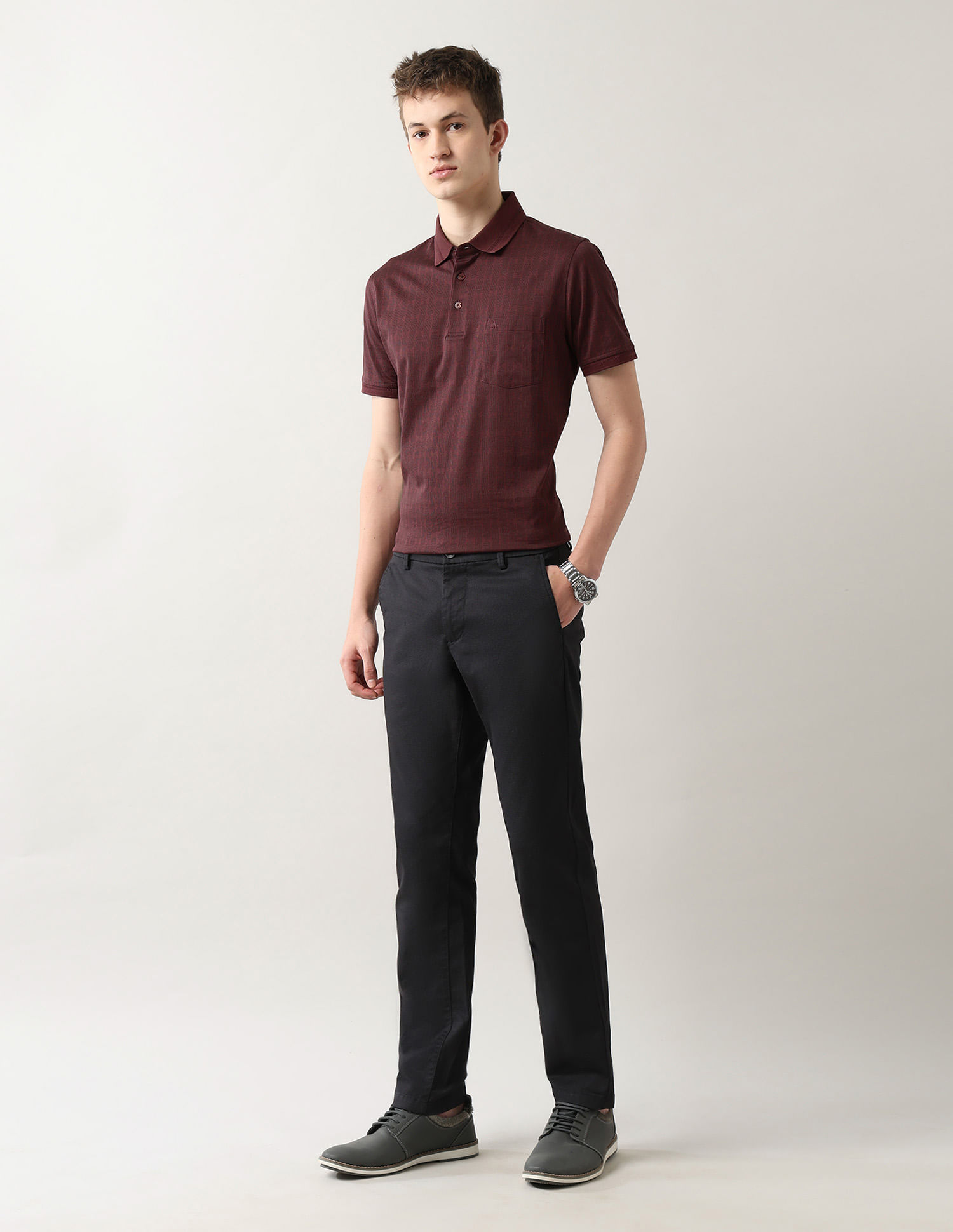 Arrow Pure Cotton Night Is Young Polo Shirt