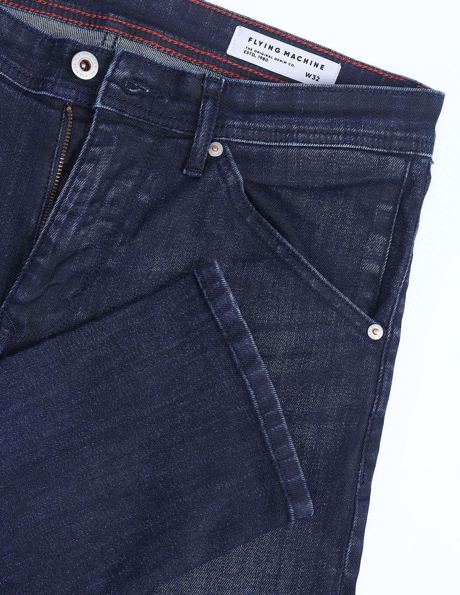 Flying Machine Slash Slim Tapered Washed Jeans
