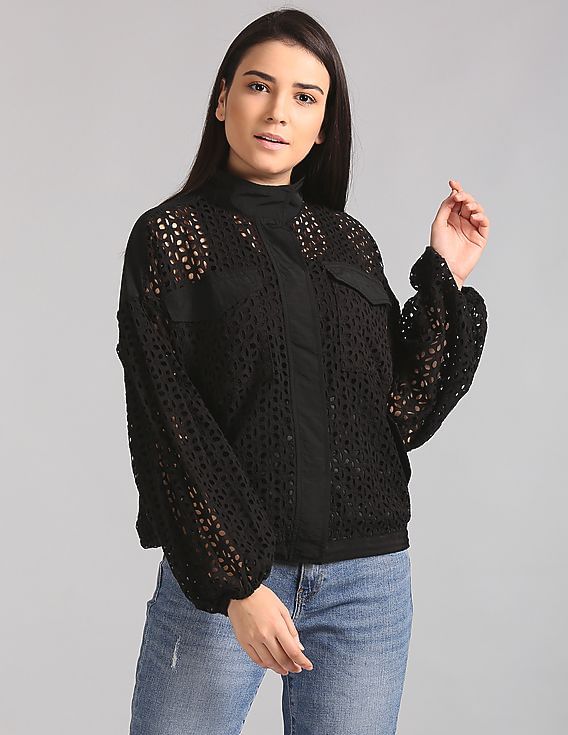 トップス 19th French Cotton Lace Jacket Lemon Tree Sally-Ann Lace Jacket – ROSSELLINI + SHINE