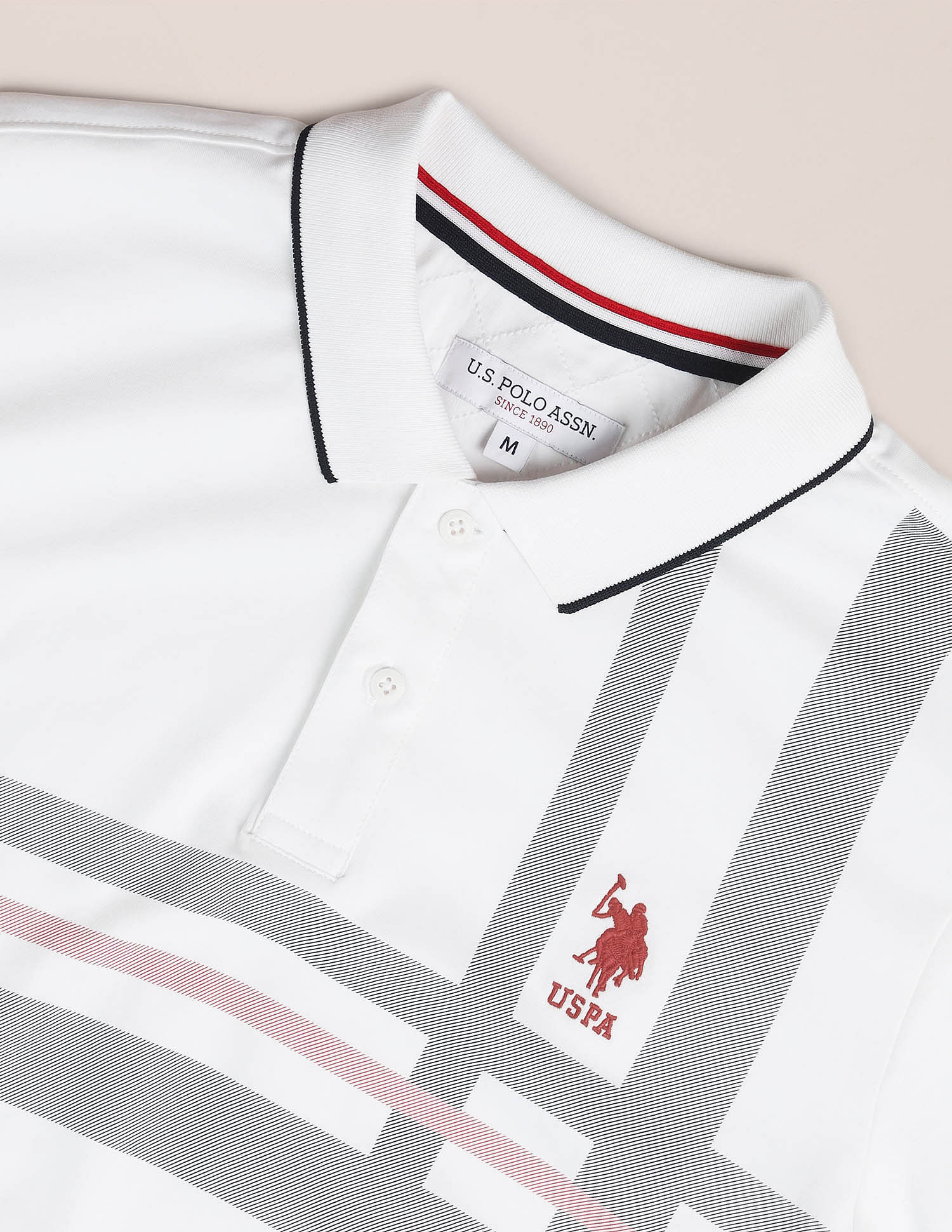 U.S. Polo Assn. Tipped Collar Striped Polo Shirt
