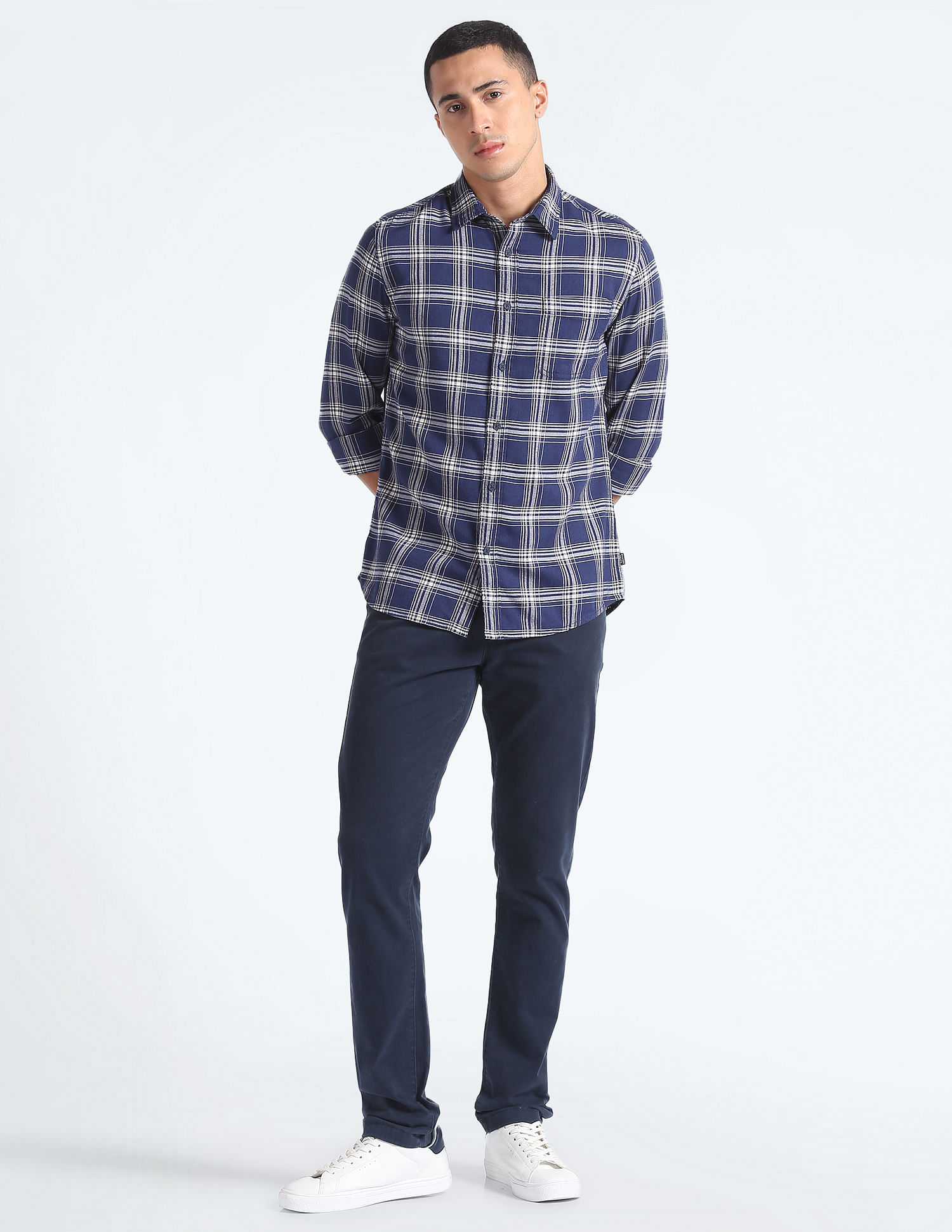 Flying Machine Tartan Check Twill Shirt