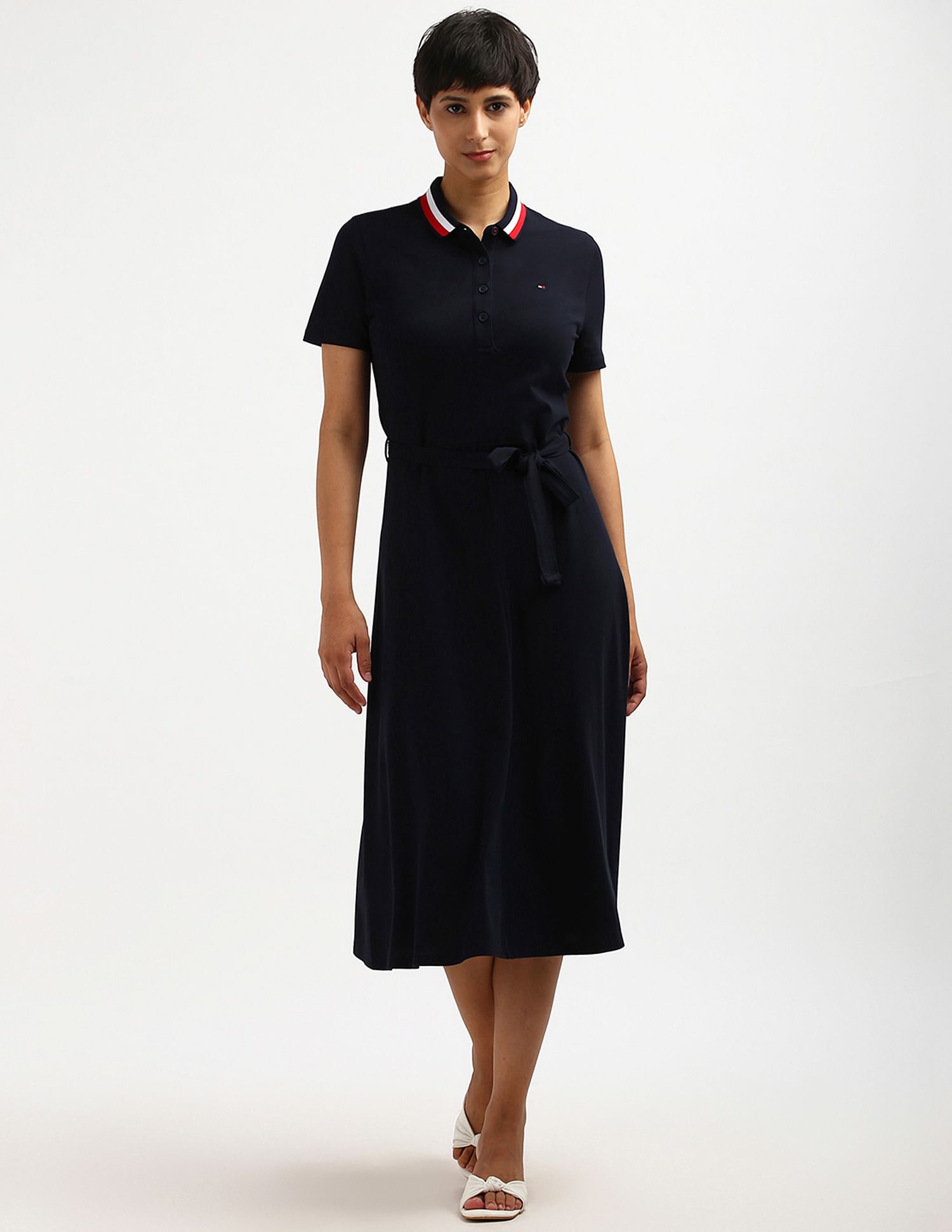 Tommy Hilfiger Global Stripe Midi Polo Dress